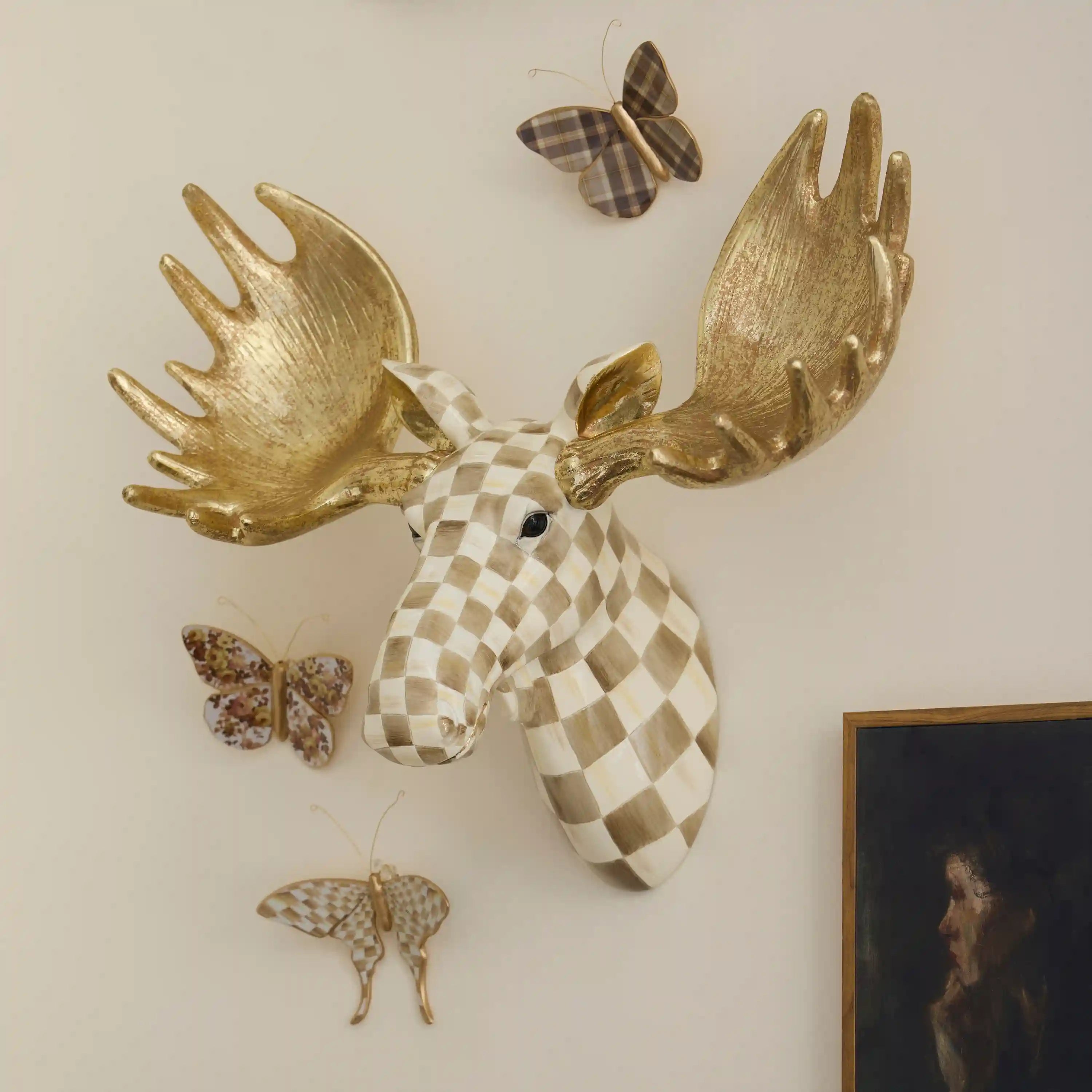 Mocha Butterfly Wall Decor Trio