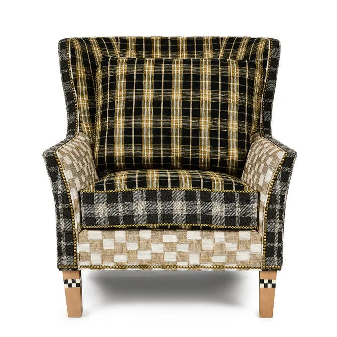 Mad for Plaid Wing Chair