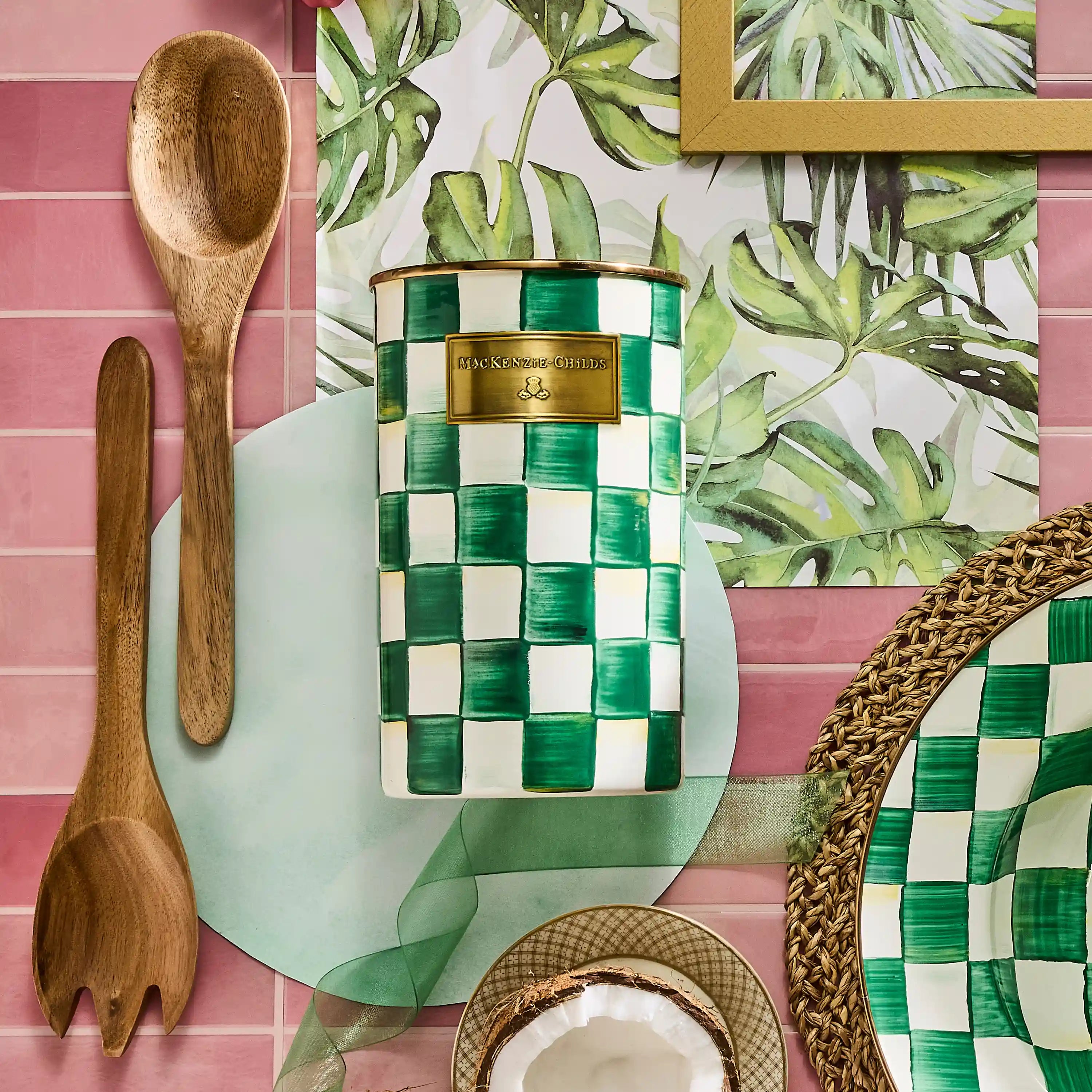 Rosy Check Utensil Holder