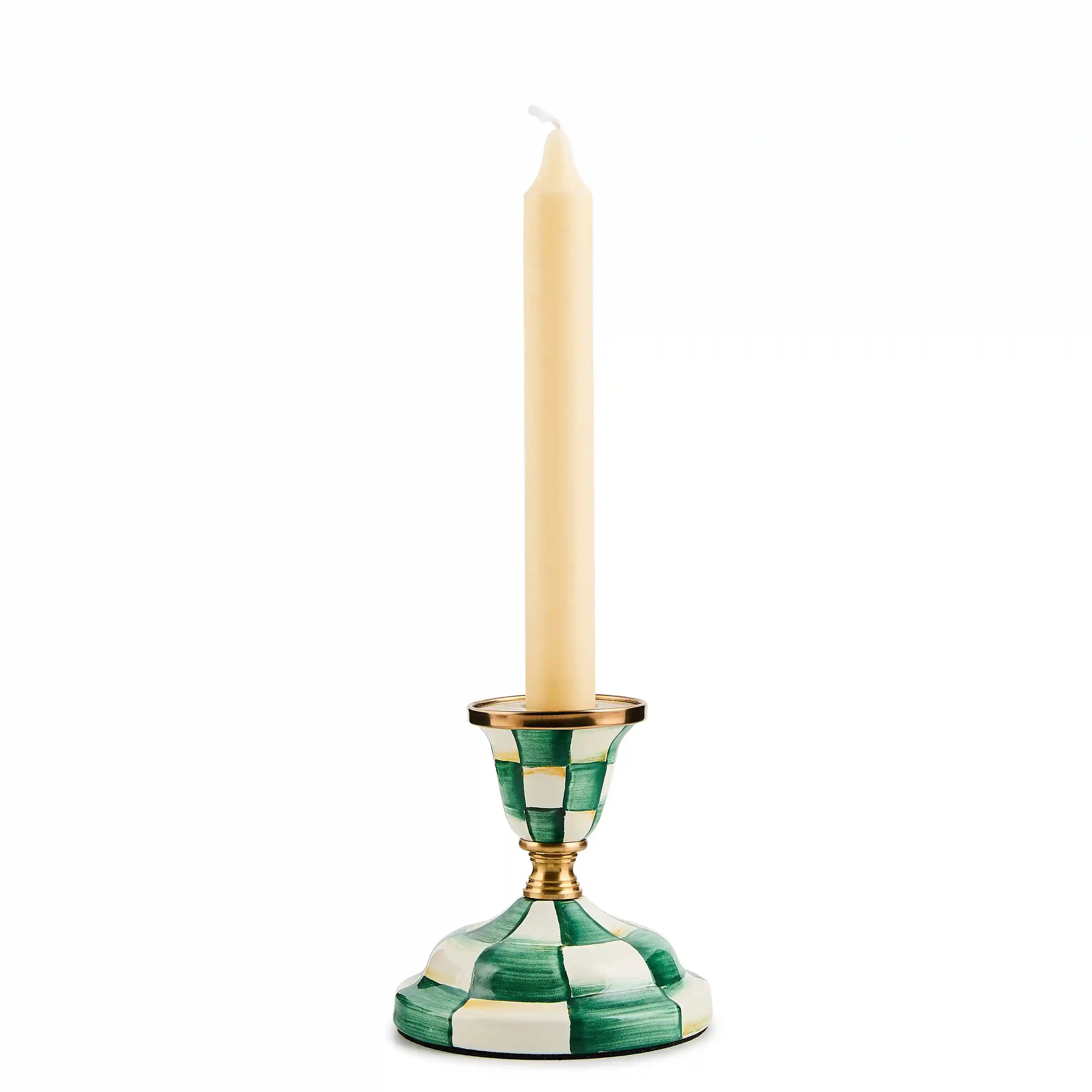 Mocha Check Medium Candlestick