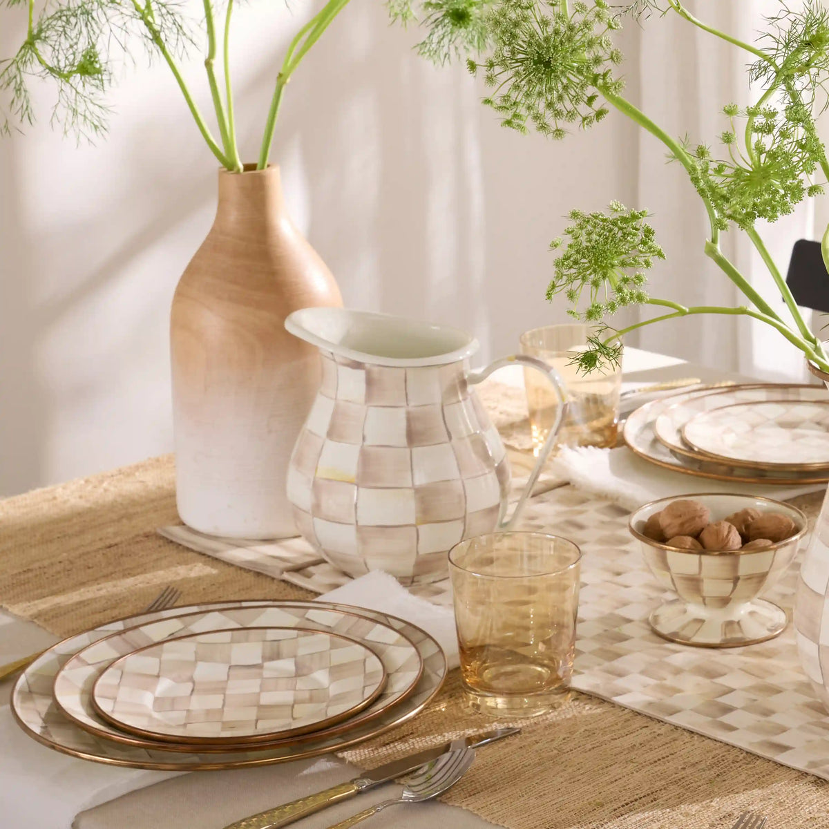 White Flower Market Pitcher