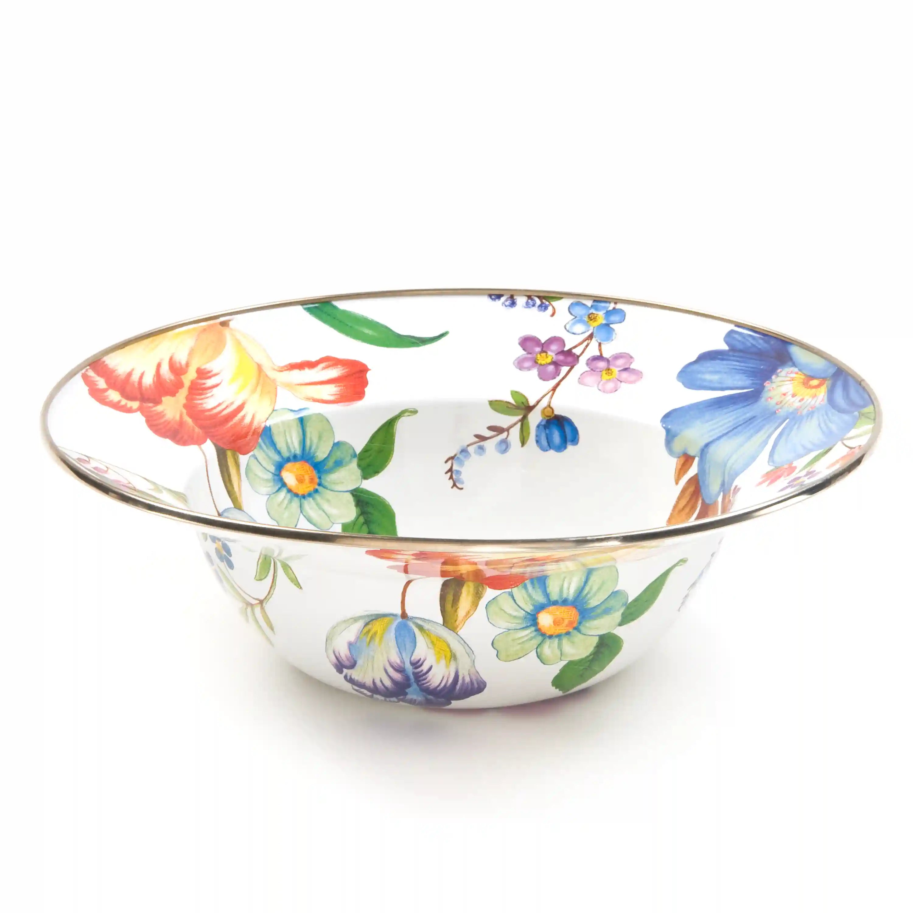 Wild Rose Mauve Serving Bowl