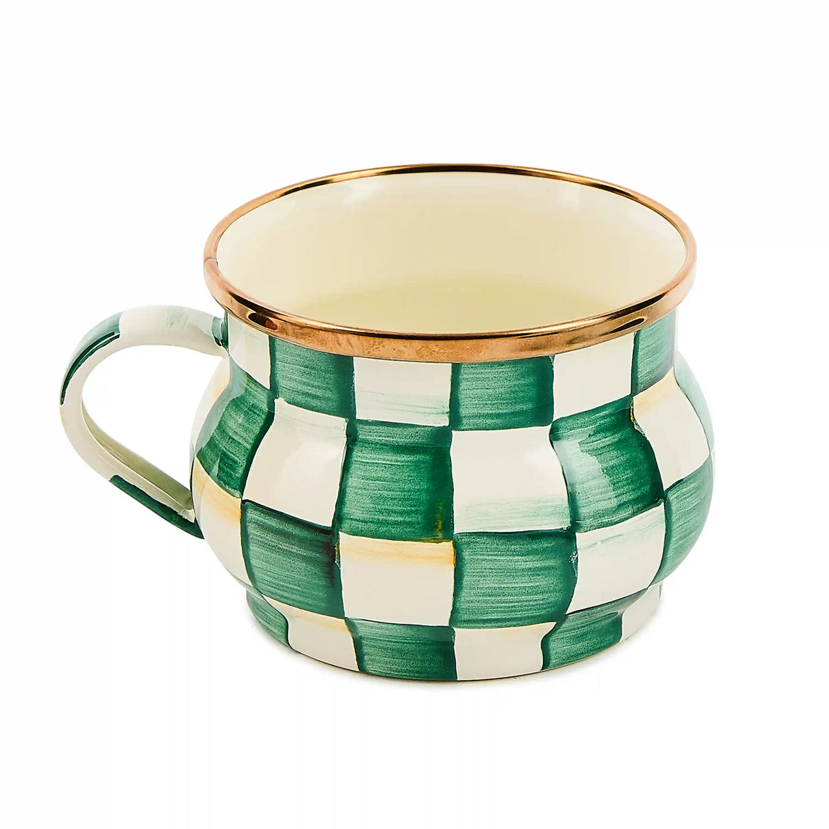 Mocha Check Teacup