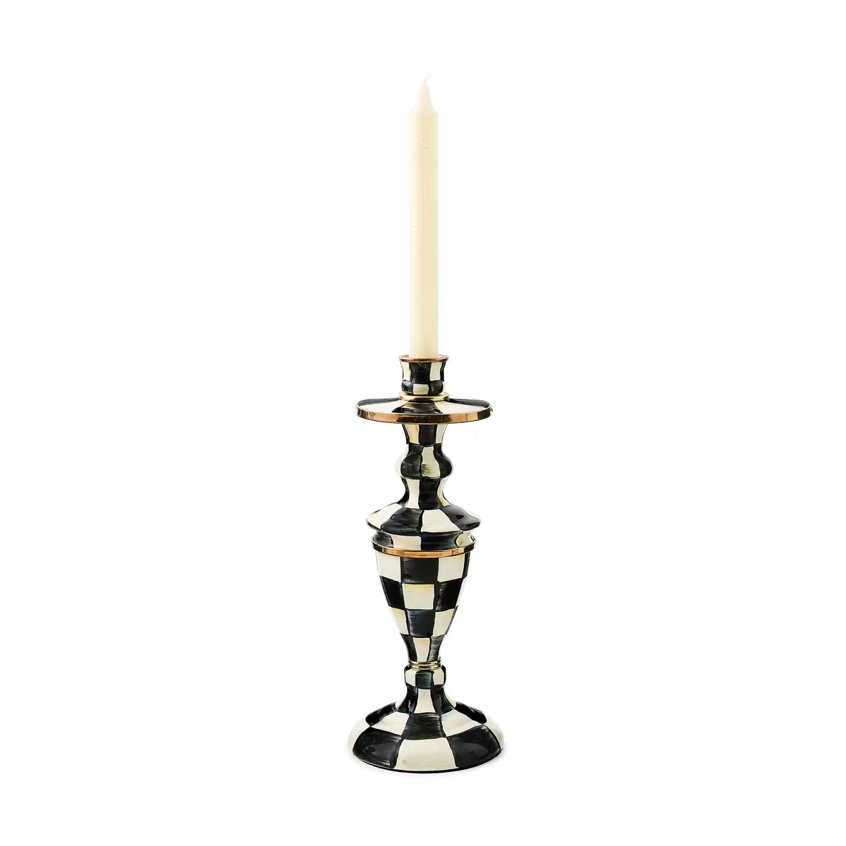 Violet Check Medium Candlestick