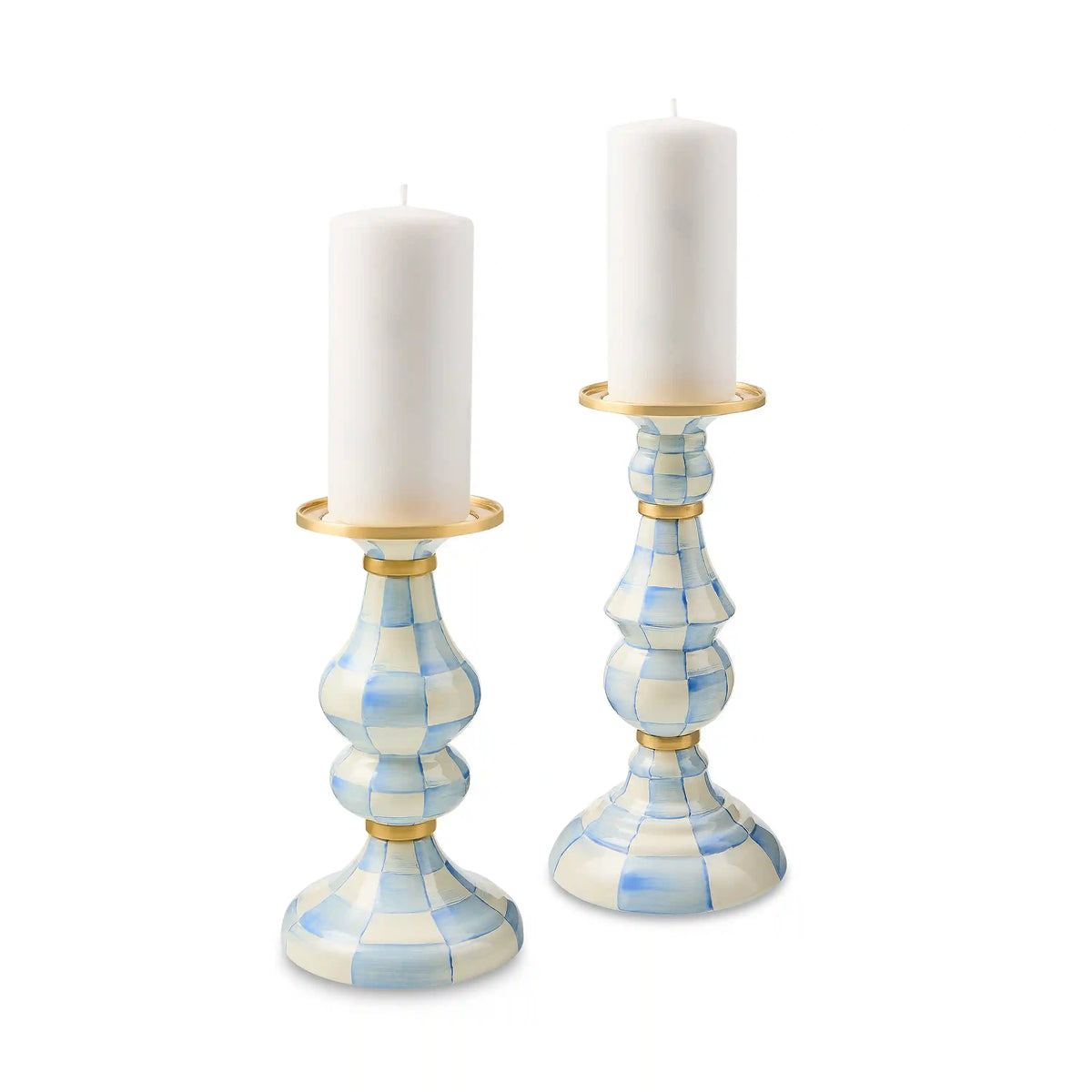 Rosy Check Large Pillar Candlestick