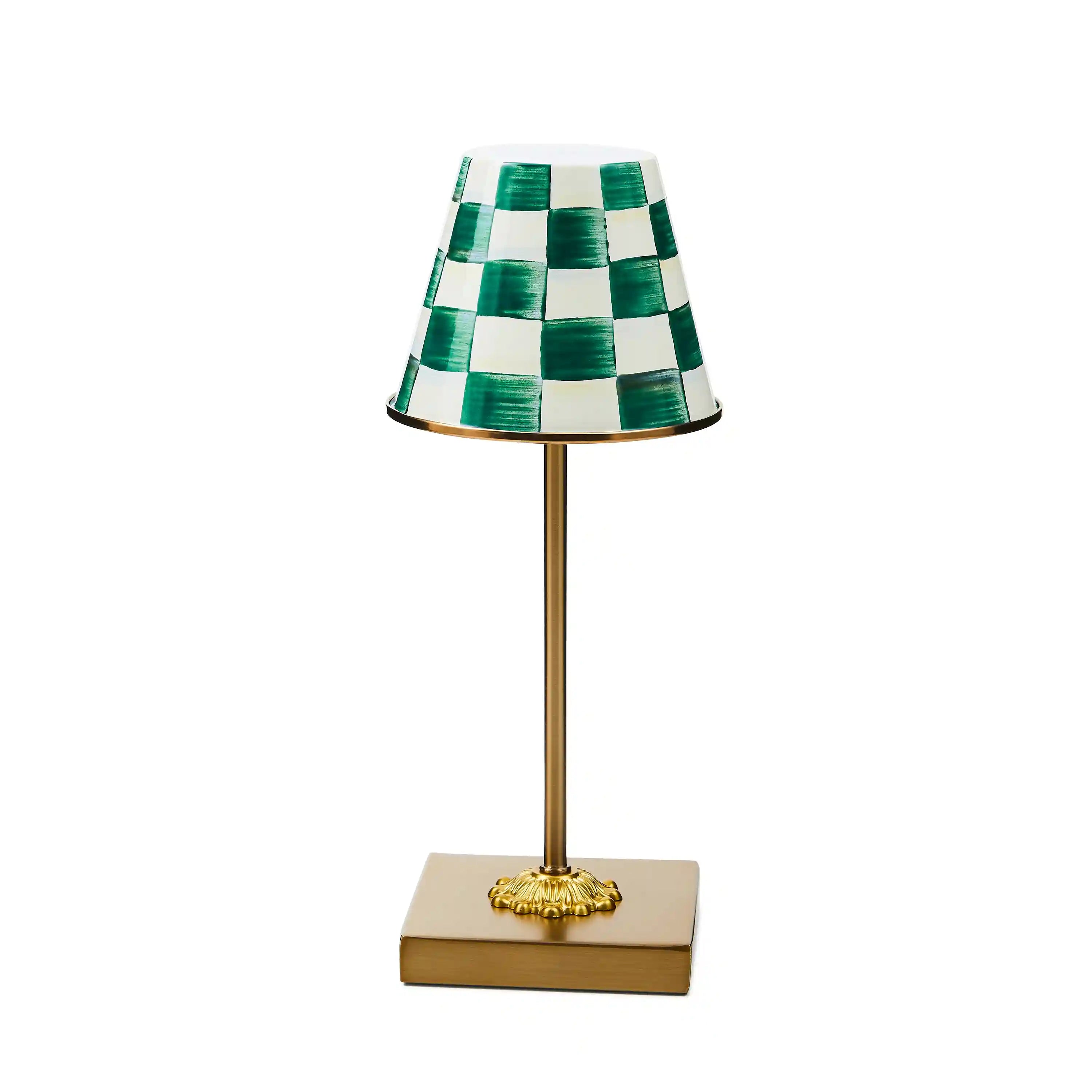Courtly Check LED Rechargeable Cafe Table Lamp