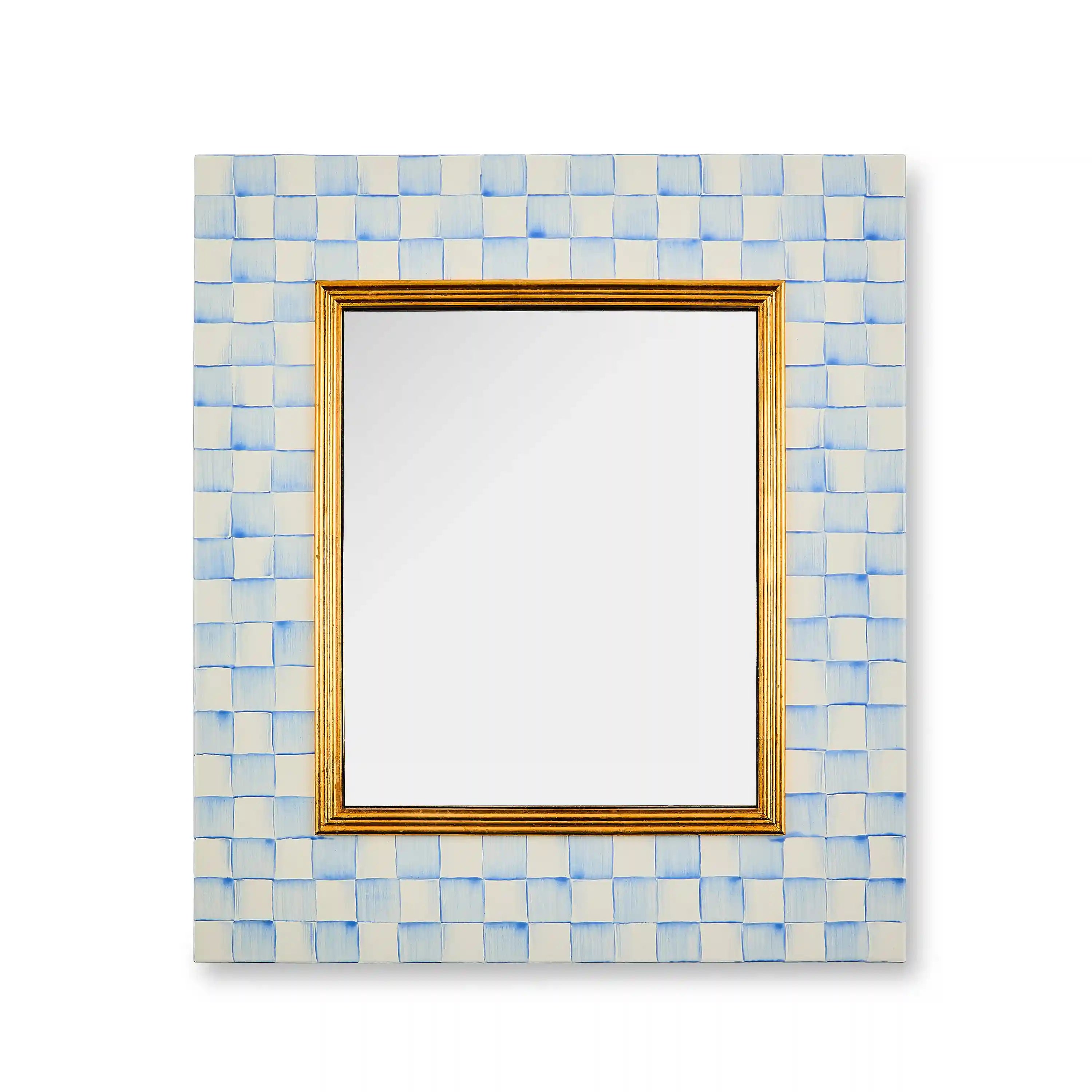 Rosy Check Enamel Wall Mirror