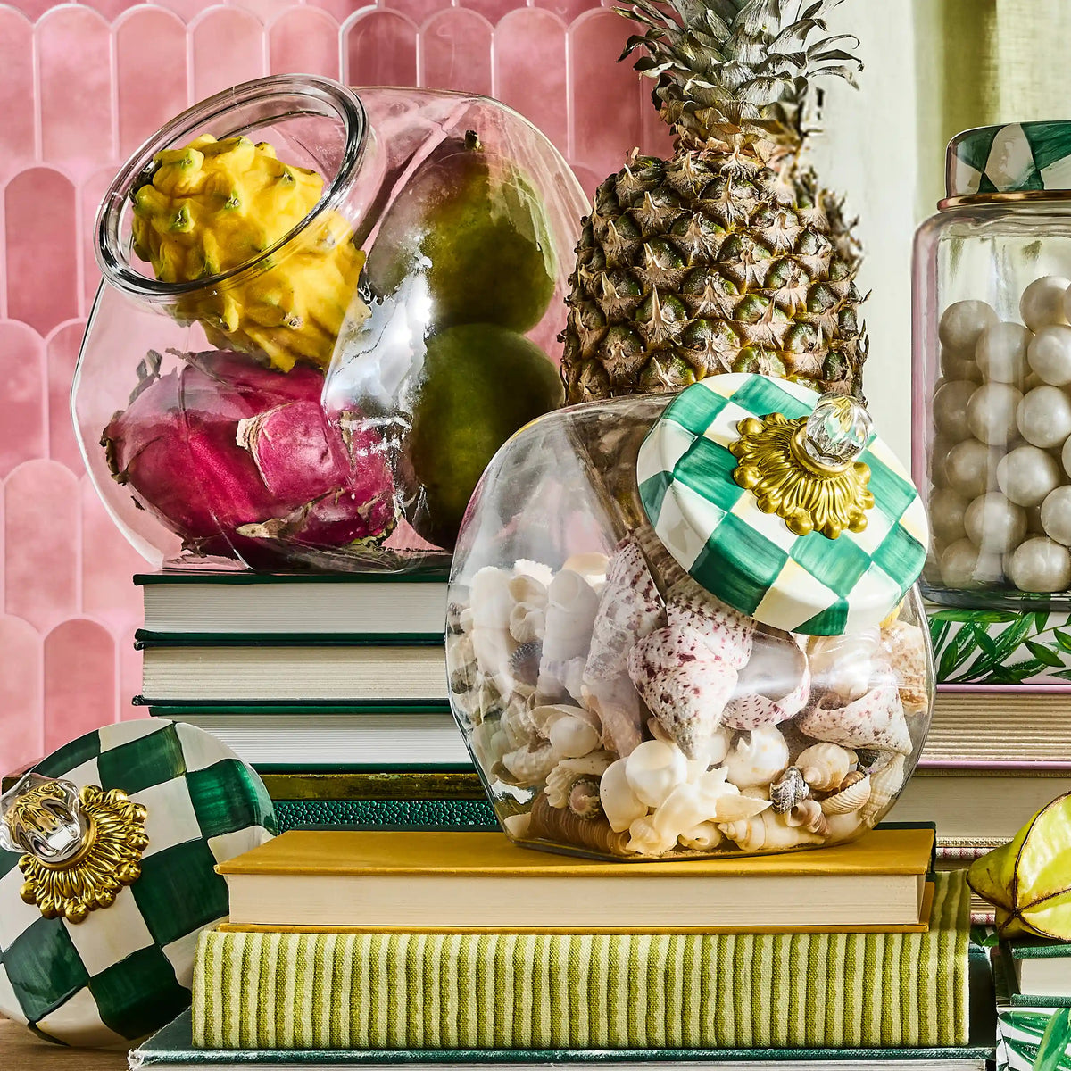 Cookie Jar with Rosy Check Lid