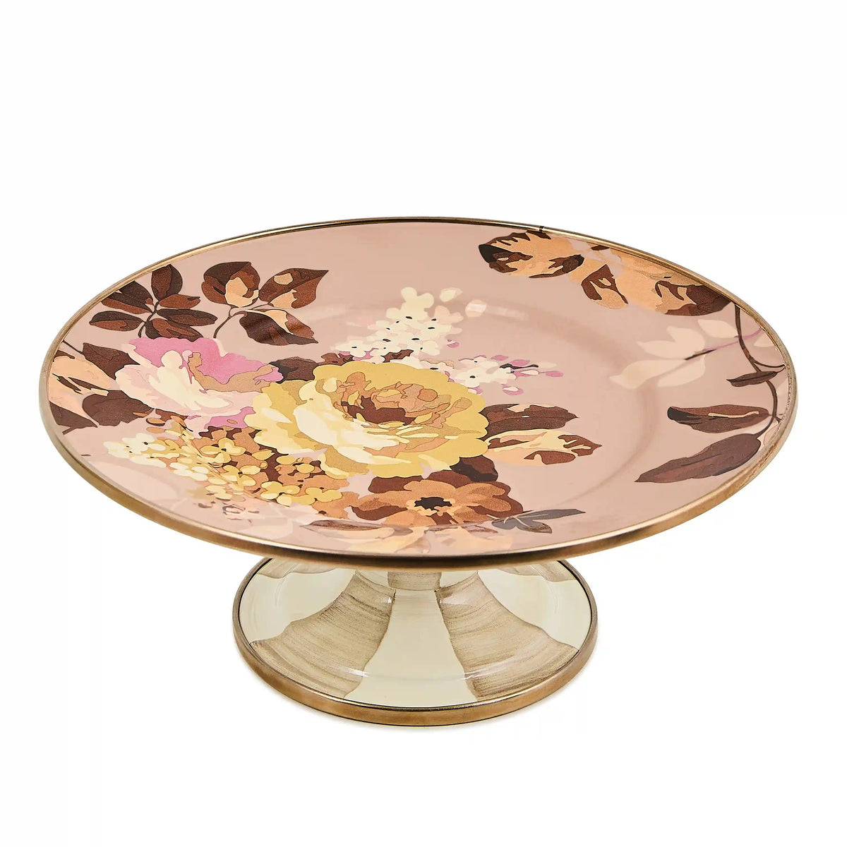 Wild Rose White Large Pedestal Platter