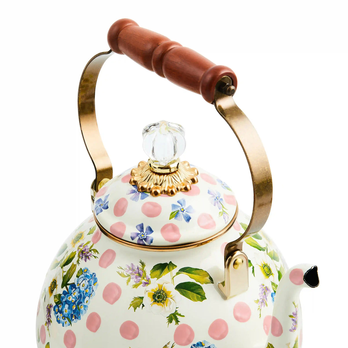 Wild Rose Mauve 3 Quart Tea Kettle