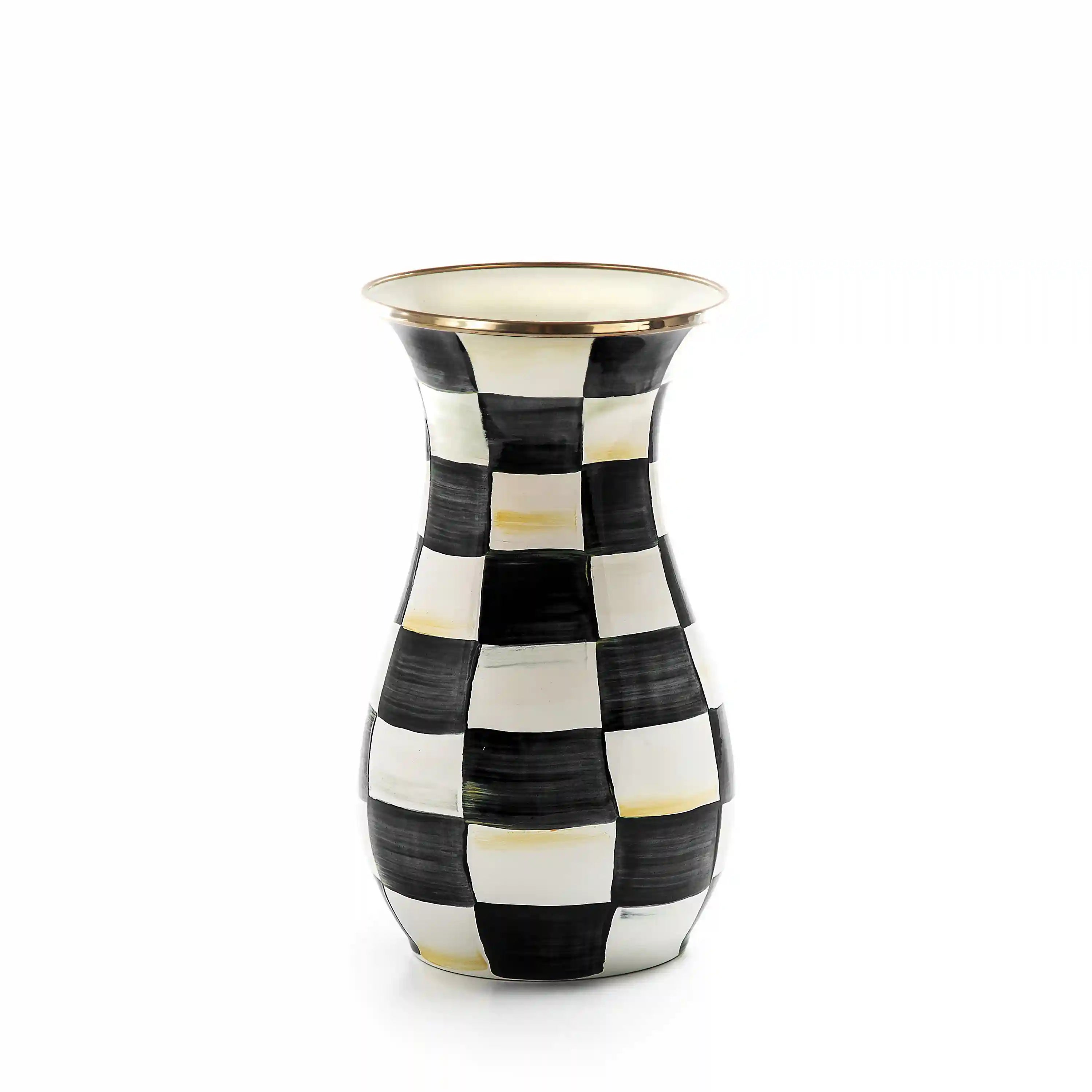 Sky Check Tall Vase