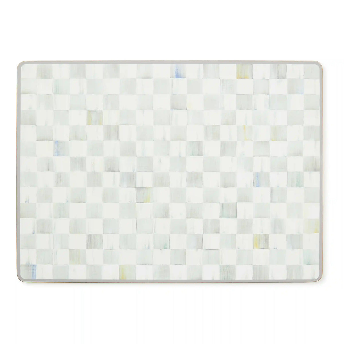 Mocha Check Cork Back Placemats, Set of 4