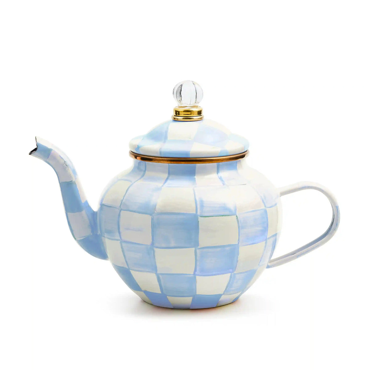 Mocha Check 4 Cup Teapot