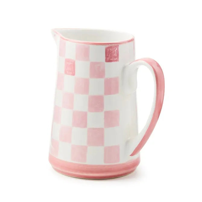 Pink Check Pitcher
