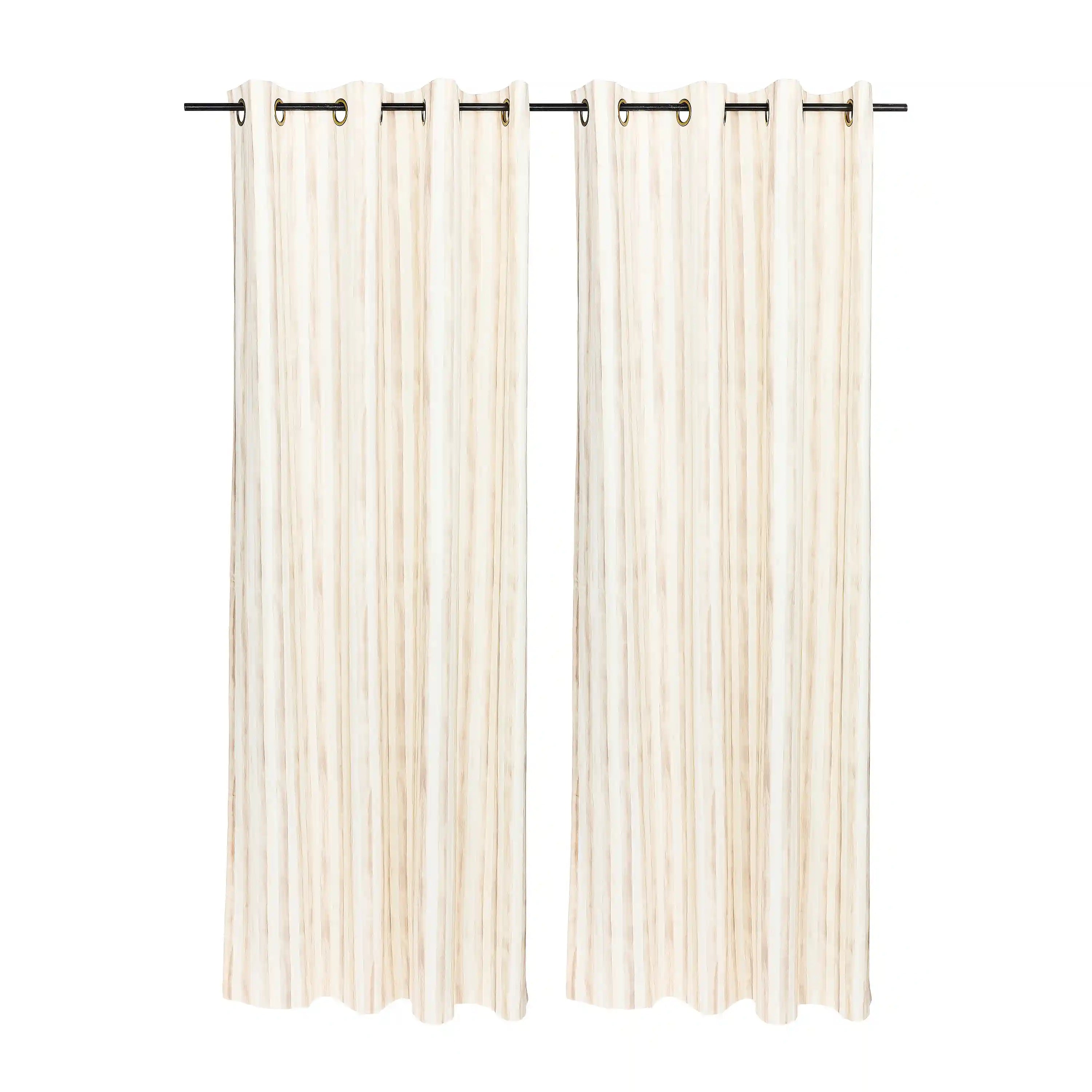 Mocha Check 84" Grommet Curtain Panel