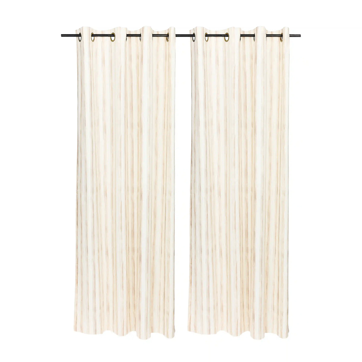 Mocha Stripe 84" Grommet Curtain Panel