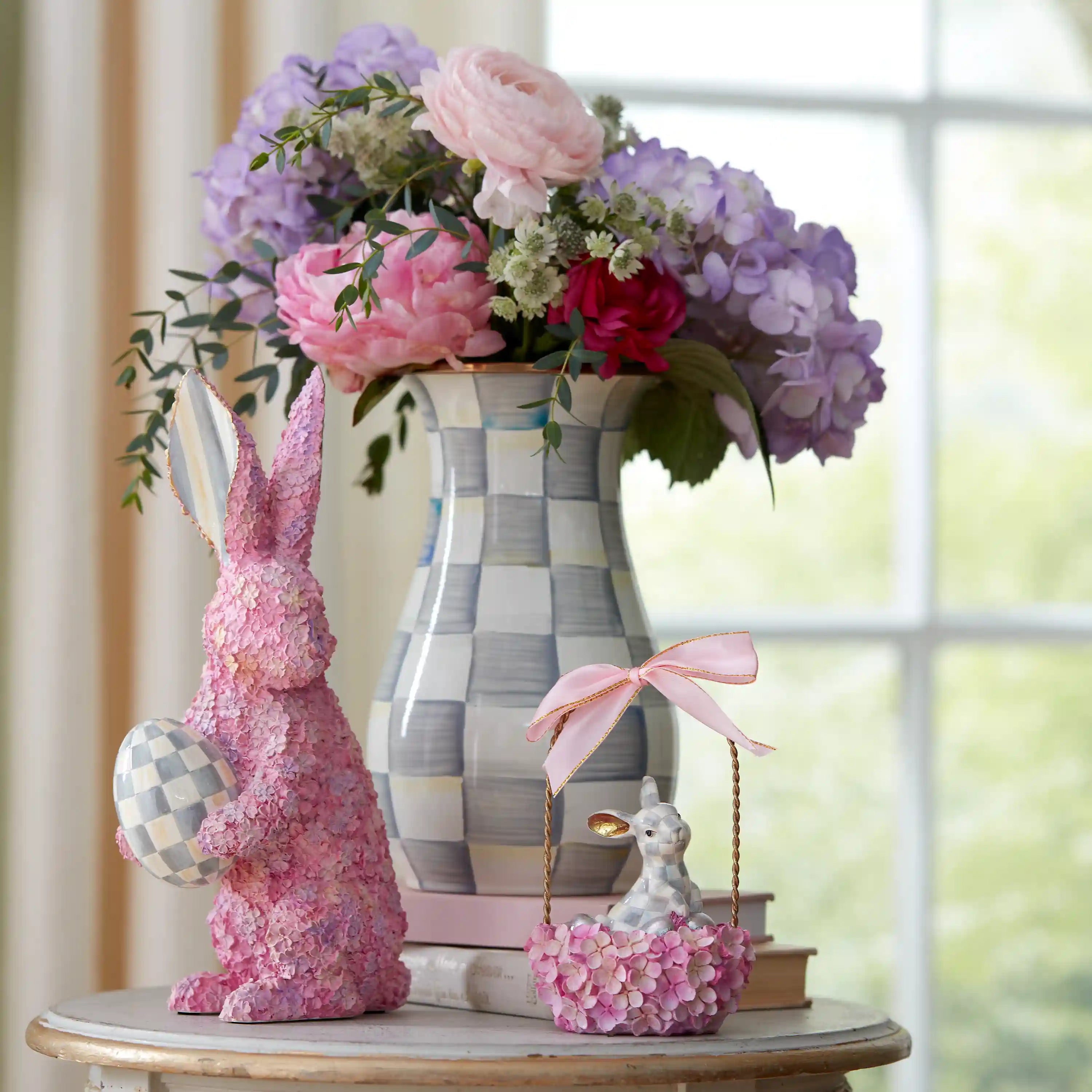 Emerald Check Tall Vase