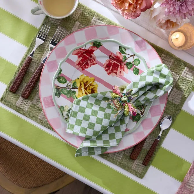 Green Check Napkin, Set of 4