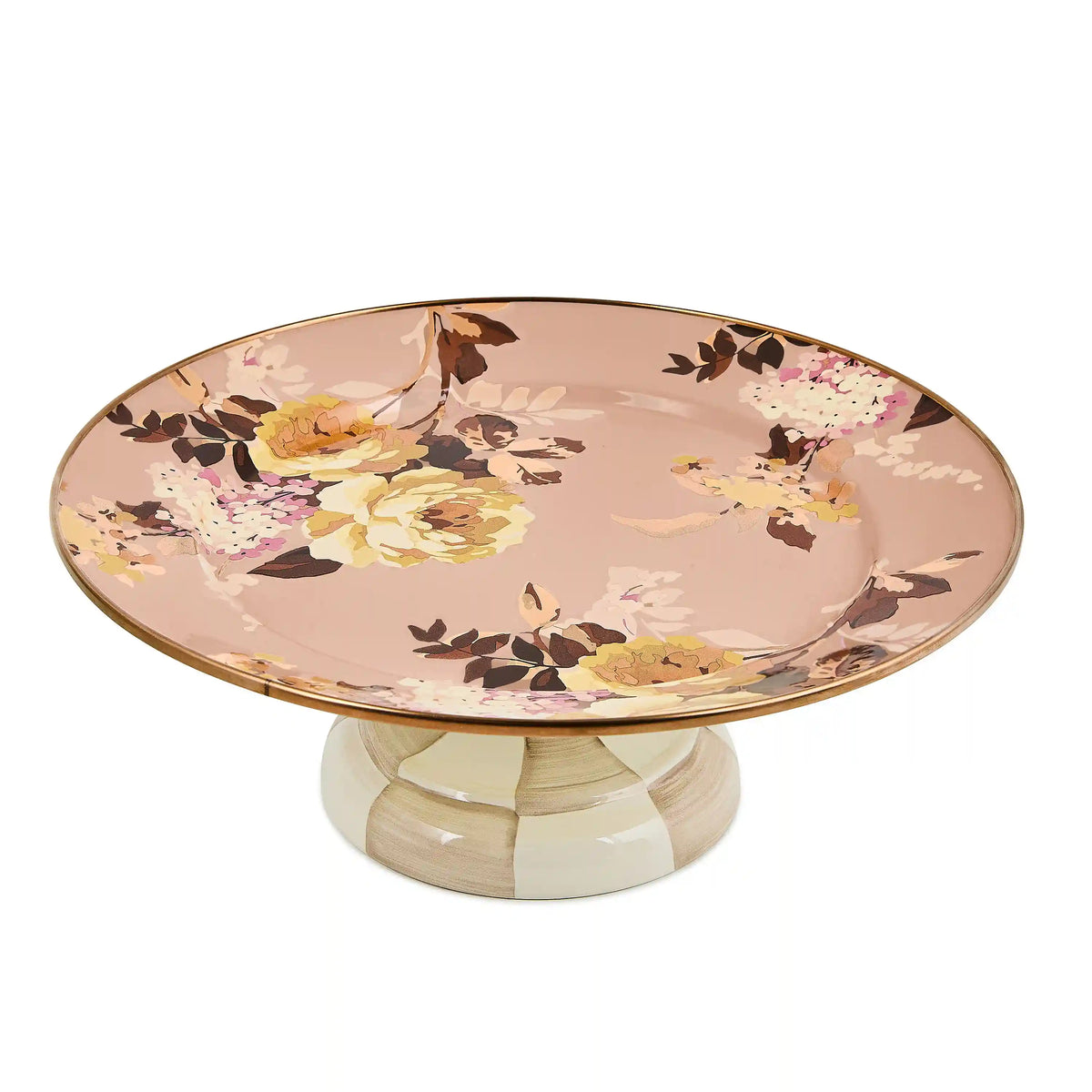 White Flower Market Mini Pedestal Platter