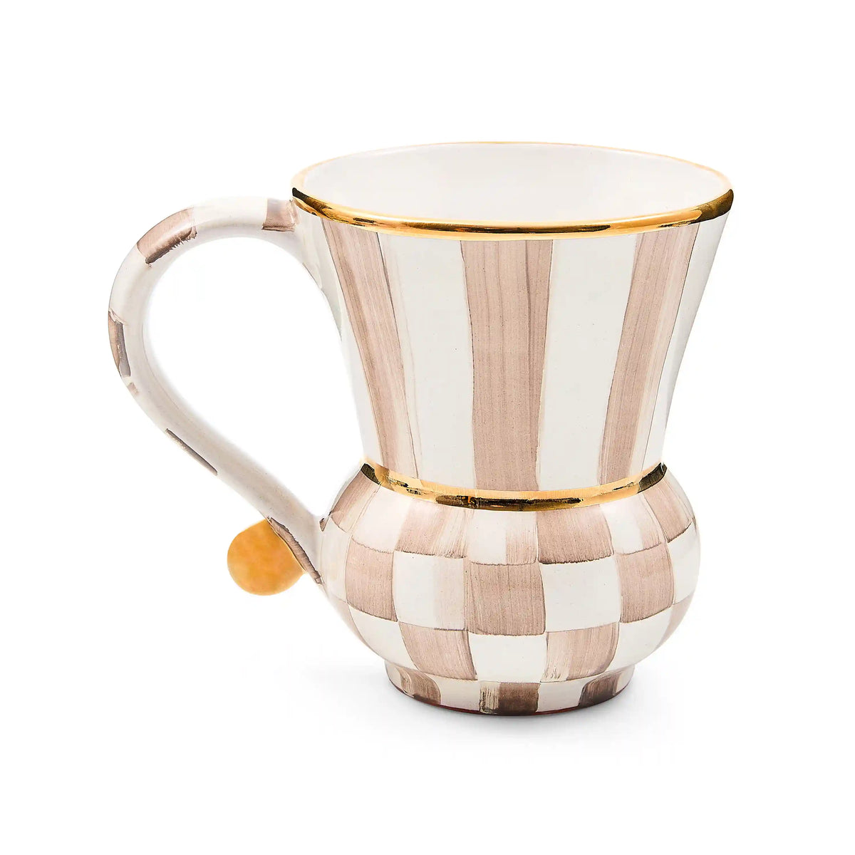 Violet Check Ceramic Mug