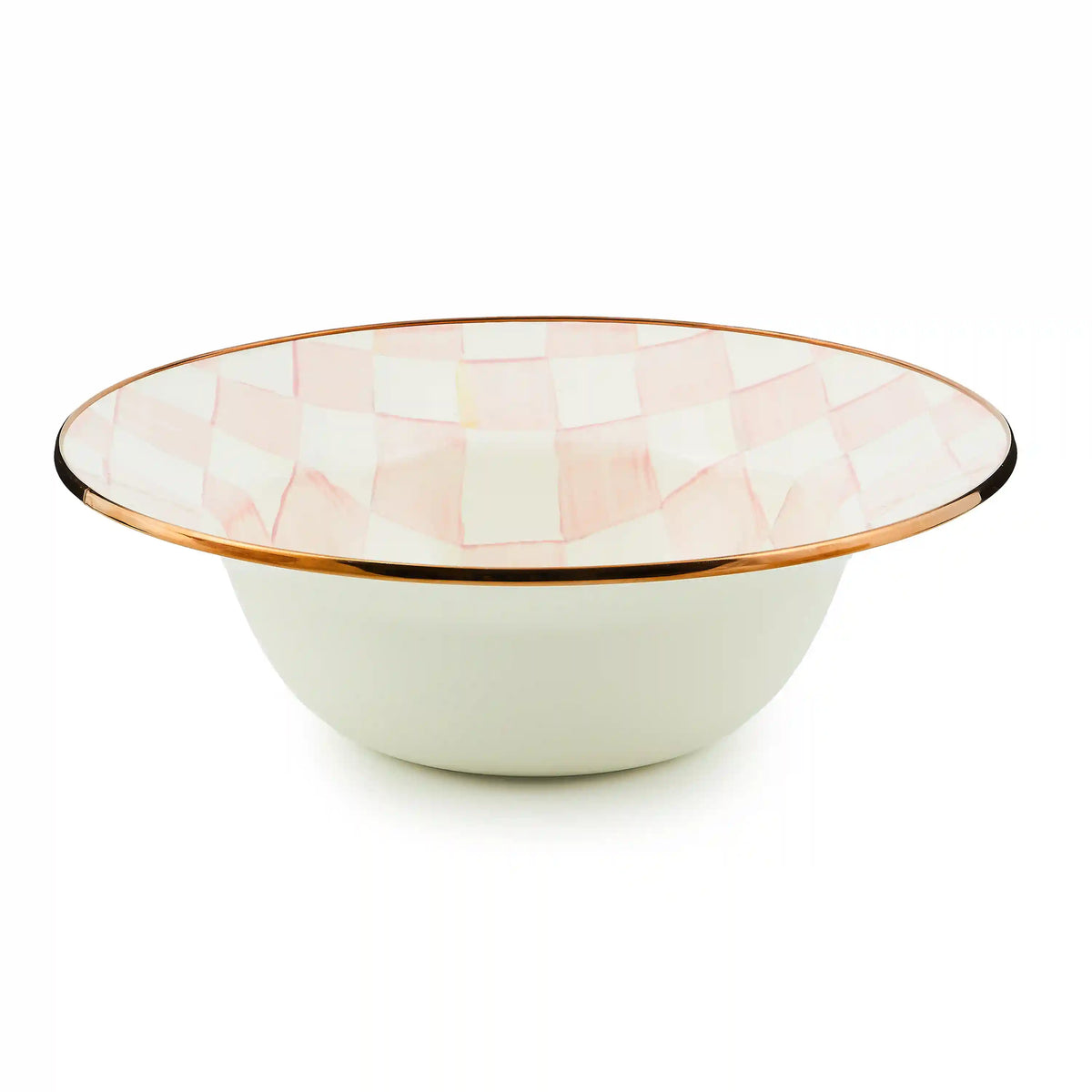Rosy Check Serving Bowl