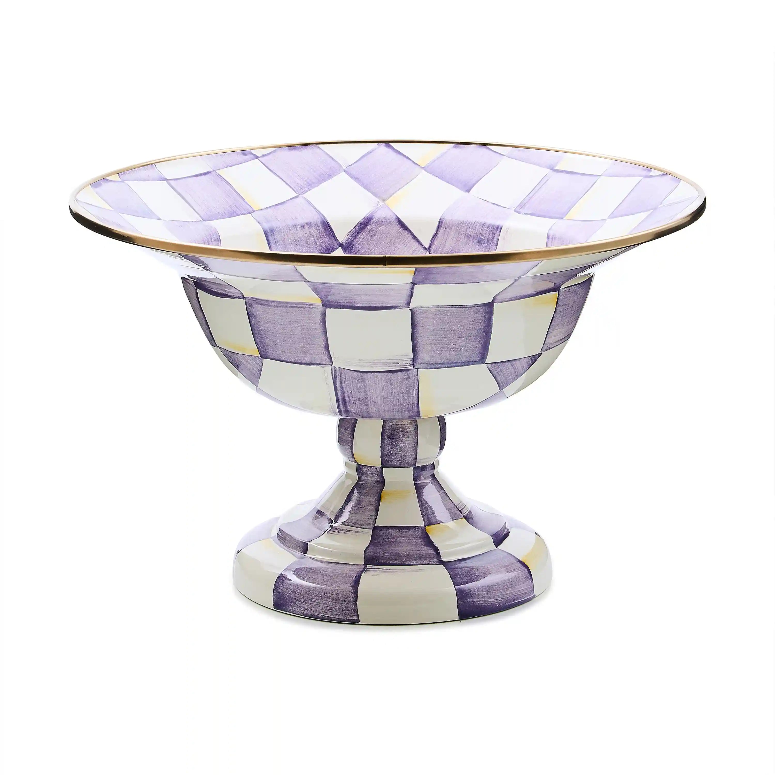 Emerald Check Large Compote
