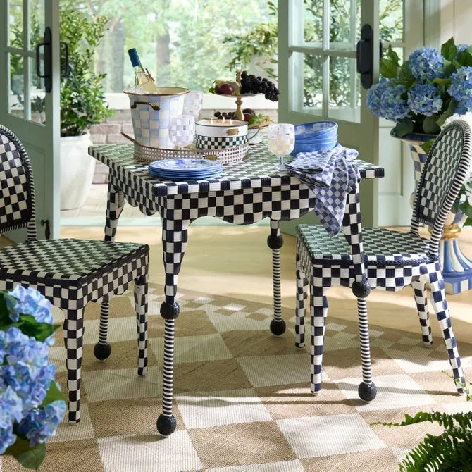 Gambit Check Outdoor Patio Dining Table