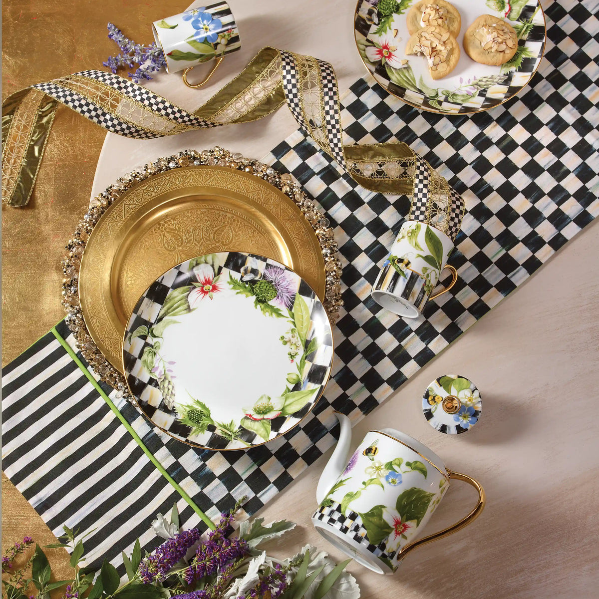 Rosy Check Table Runner