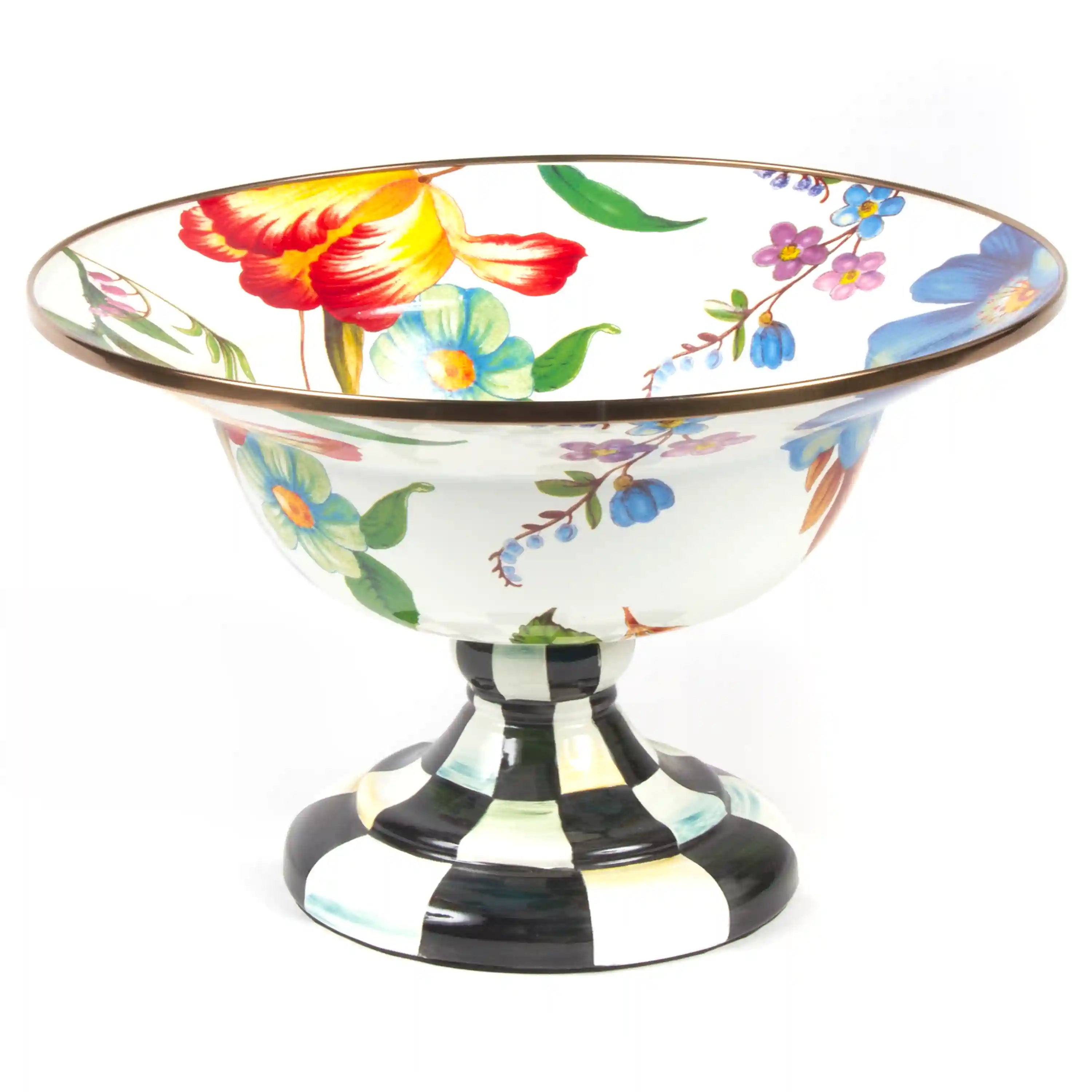Wild Rose Slate Large Compote