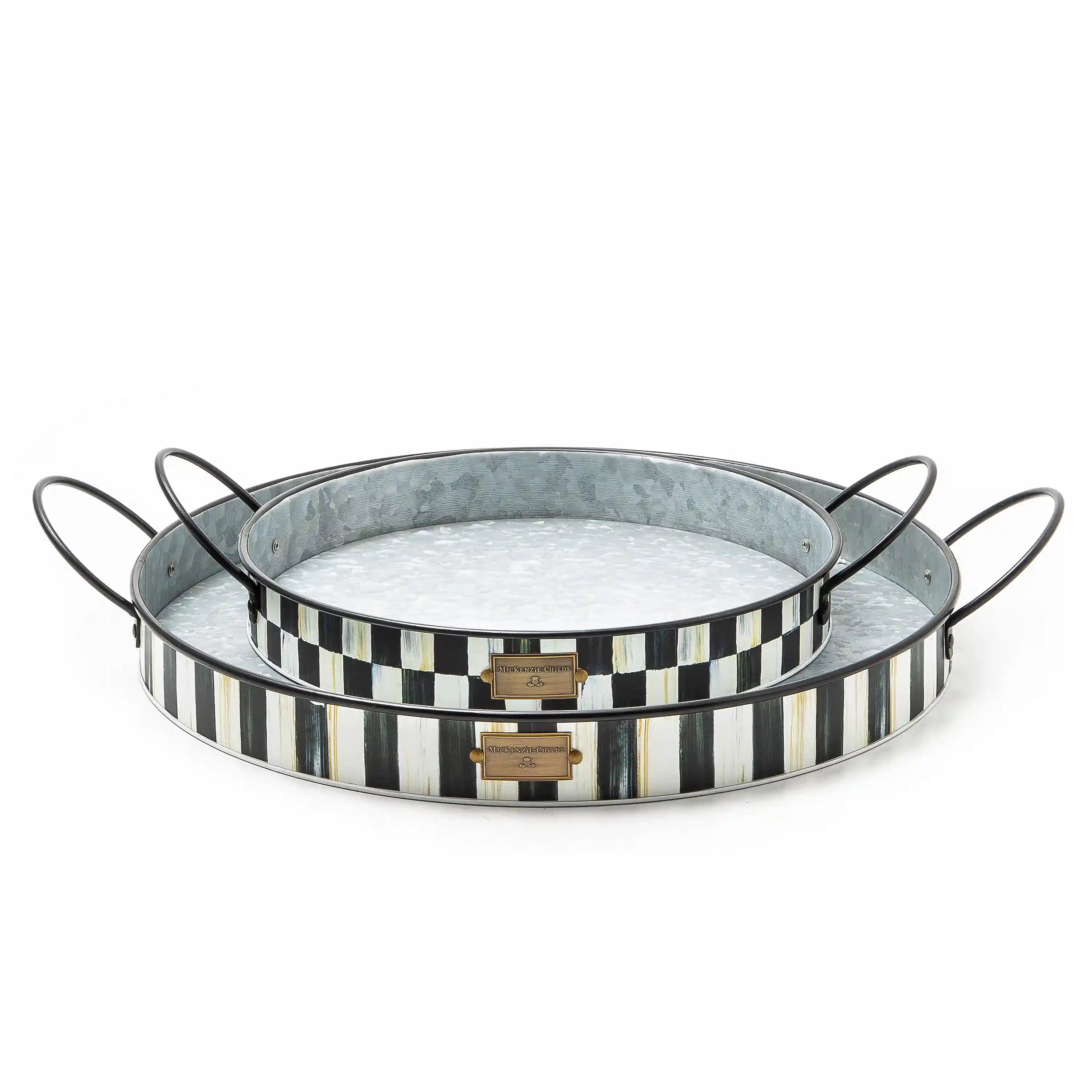 Courtly Stripe Serving Trays, Set of 2