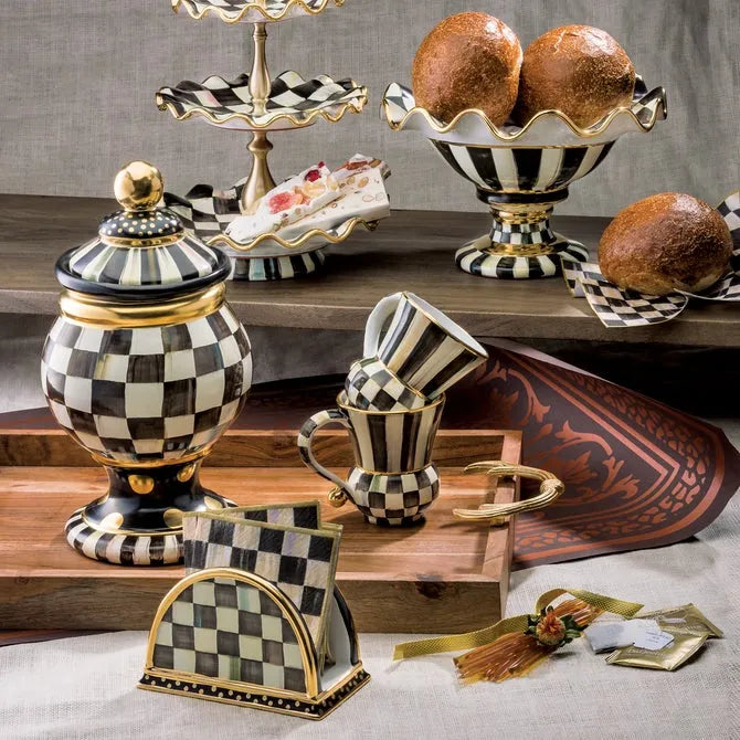 Courtly Check Ceramic Globe Canister
