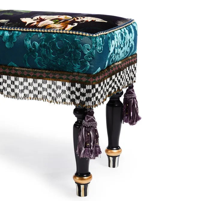 Moonlight Garden Floral Scuttlebutt Bench