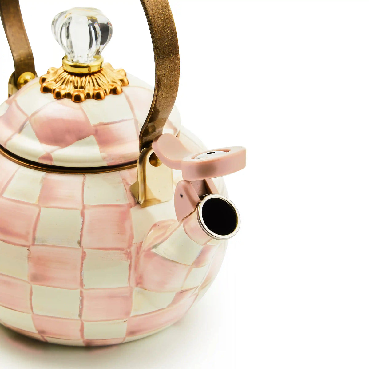 Violet Check Whistling Tea Kettle