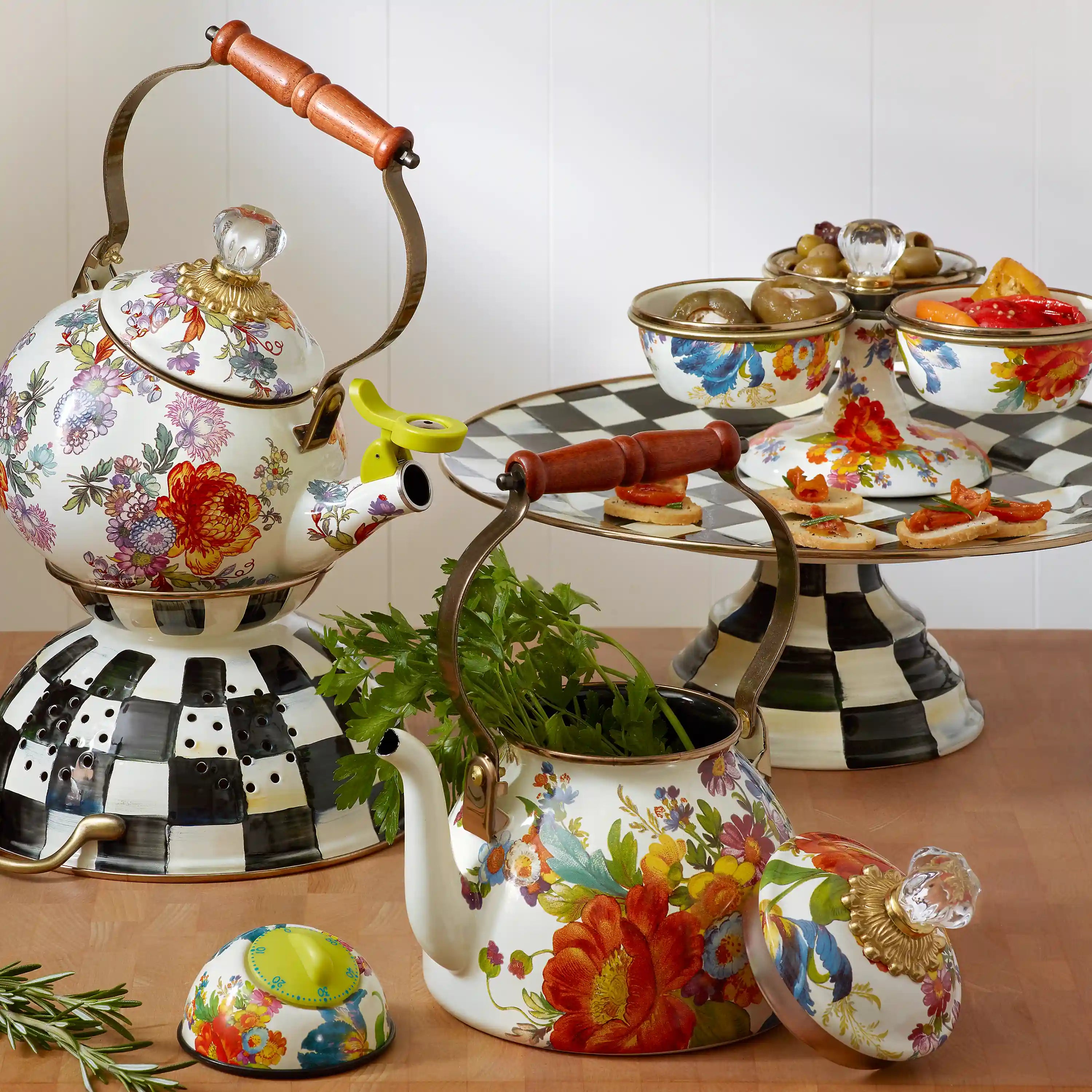 Rosy Check Whistling Tea Kettle