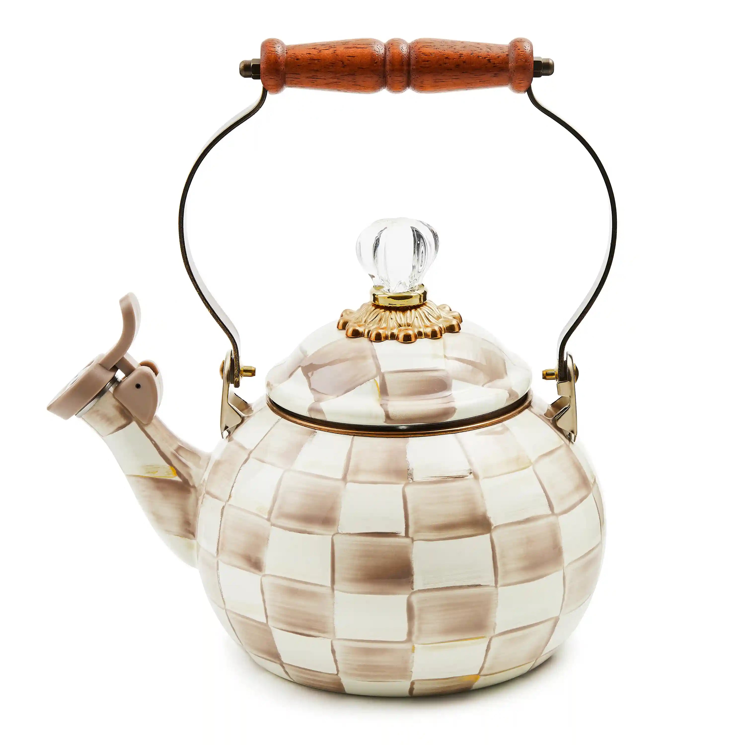 Emerald Check Whistling Tea Kettle