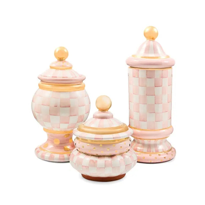 Rosy Check Ceramic Globe Canister