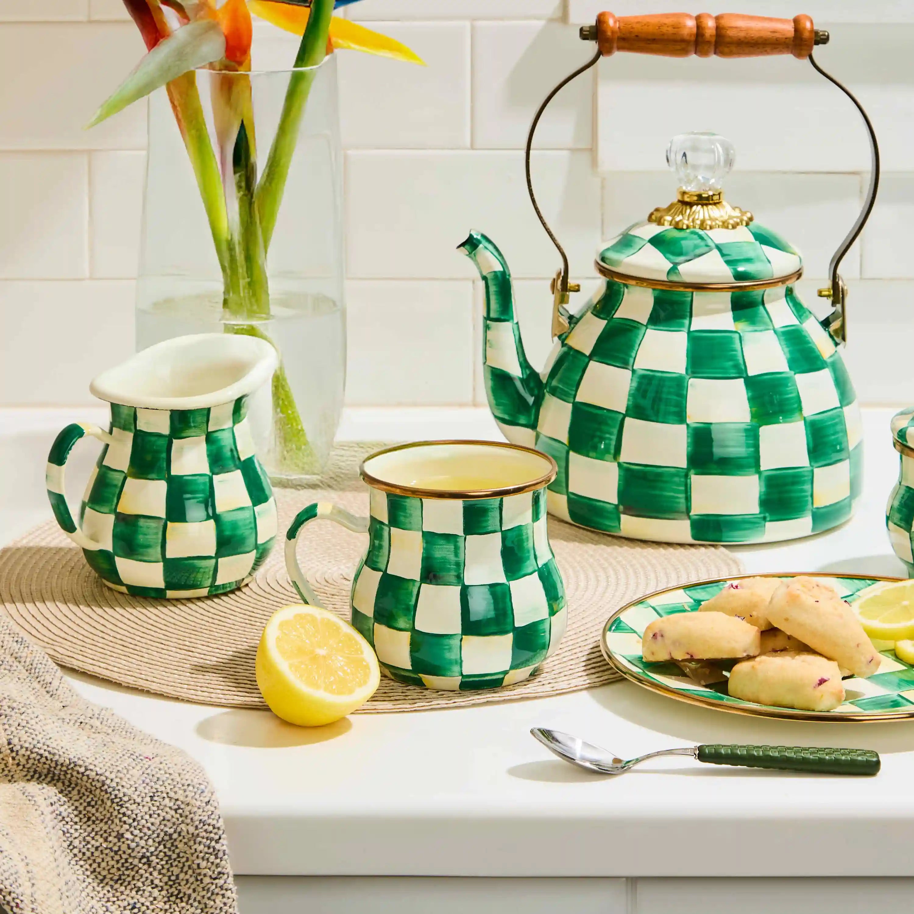 Emerald Check Mug
