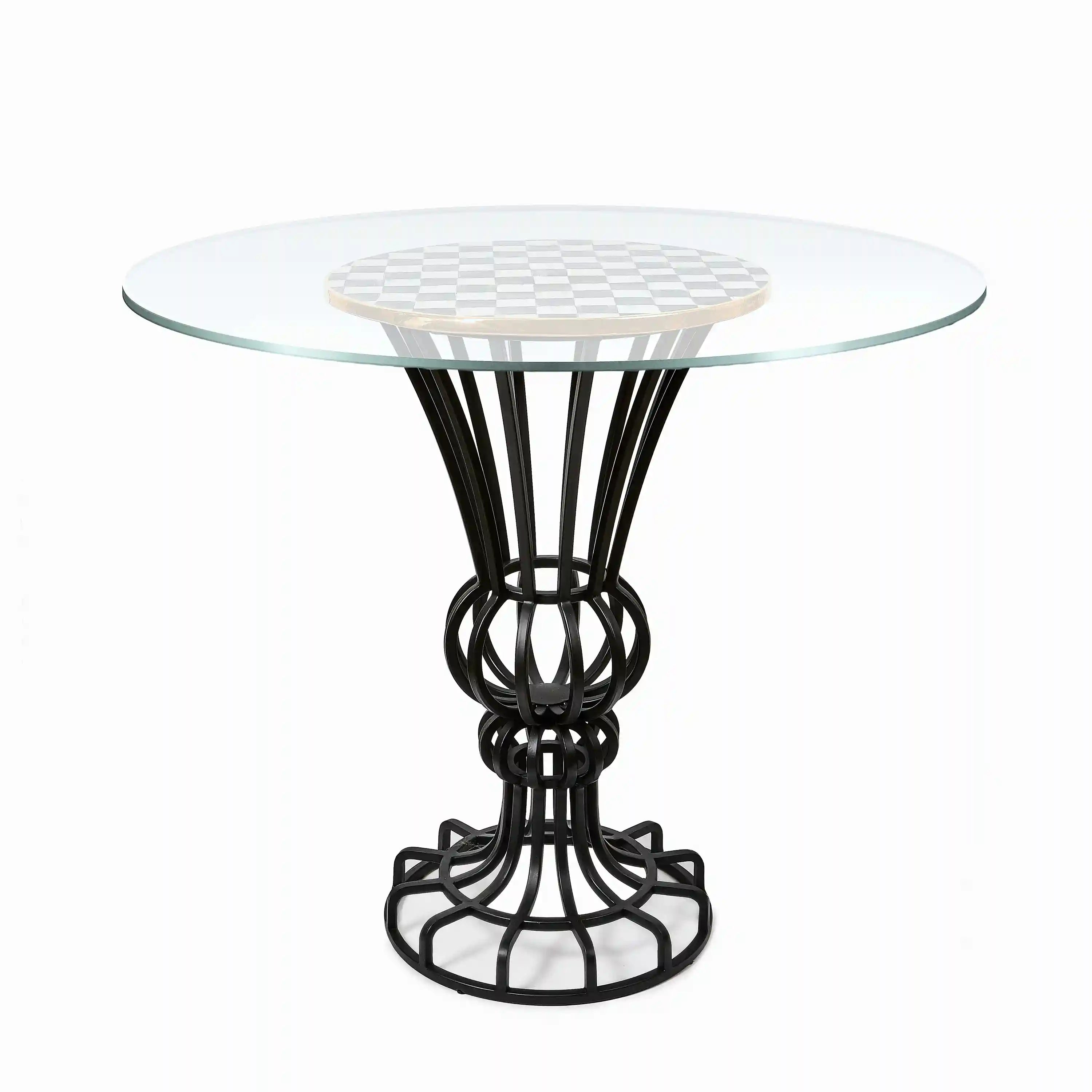 Courtly Check Pedestal Accent Table