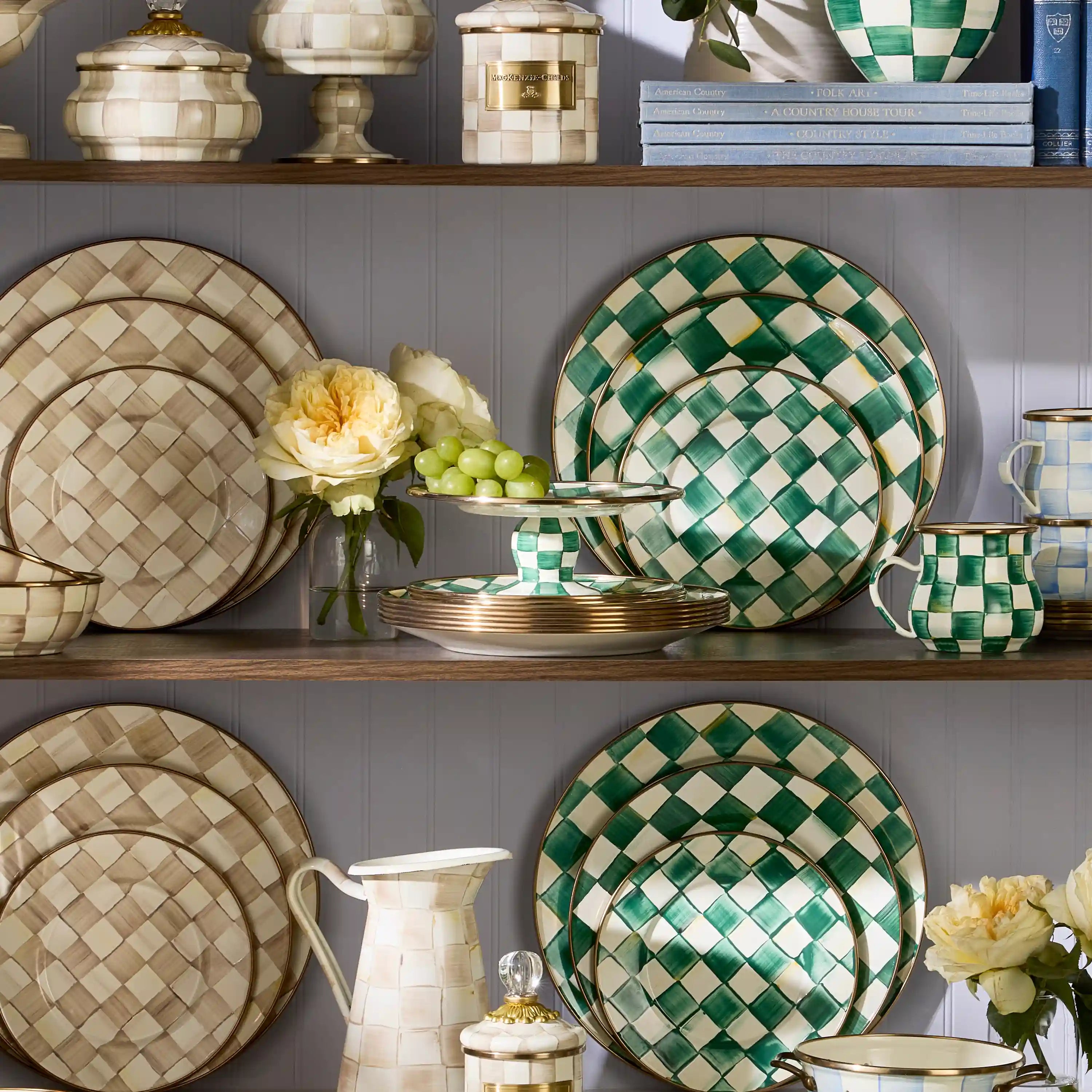Courtly Check Large Pedestal Platter