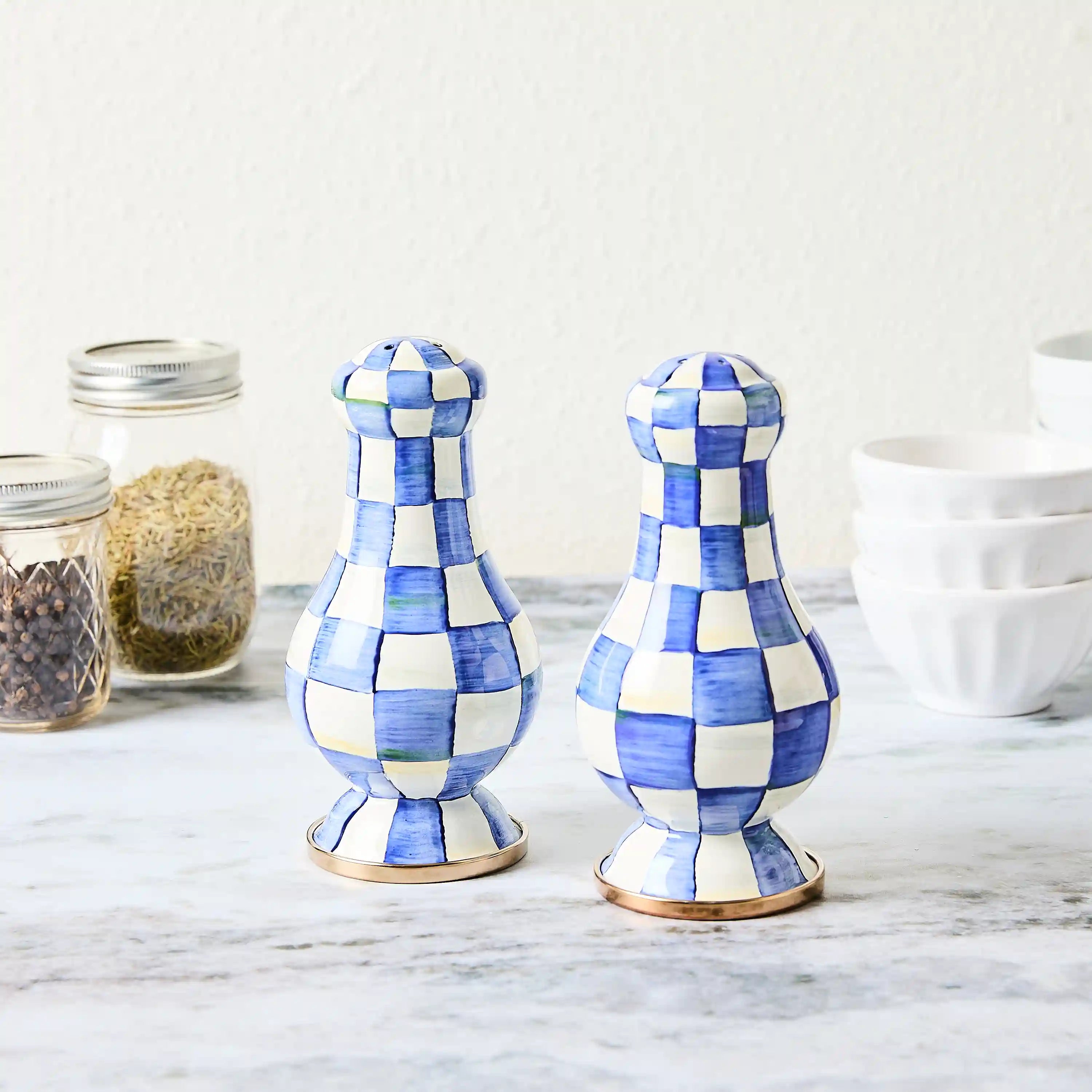 Courtly Check Large Salt & Pepper Shakers