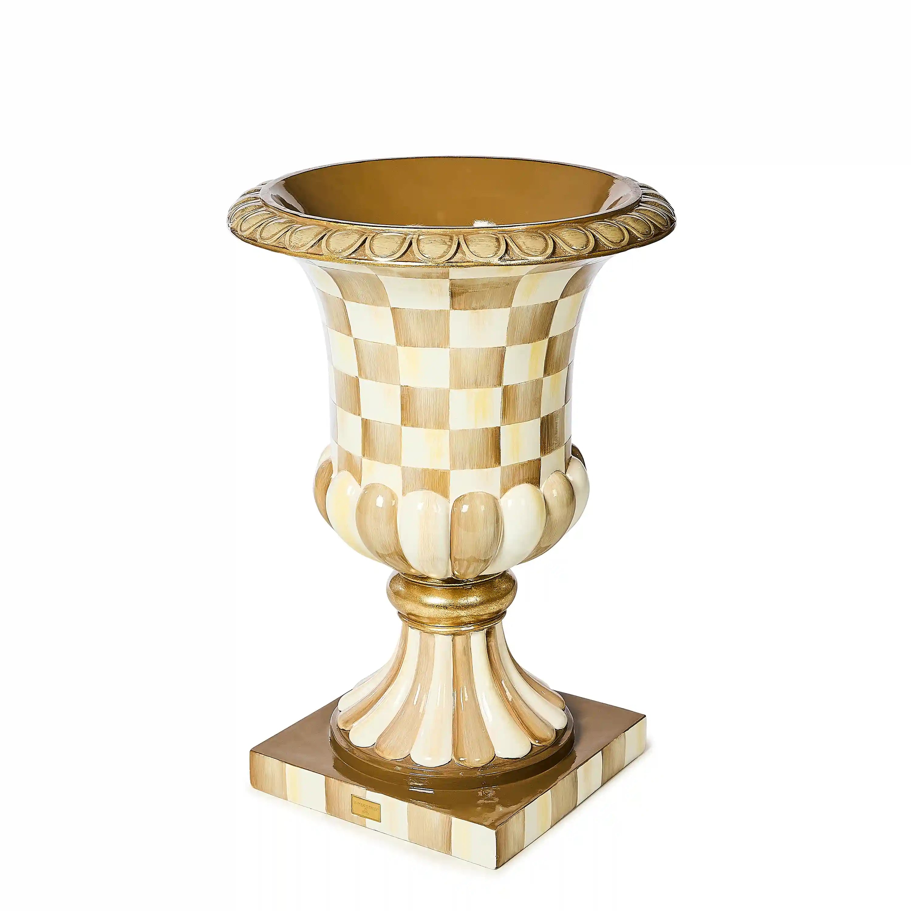 Courtly Check Pedestal Urn