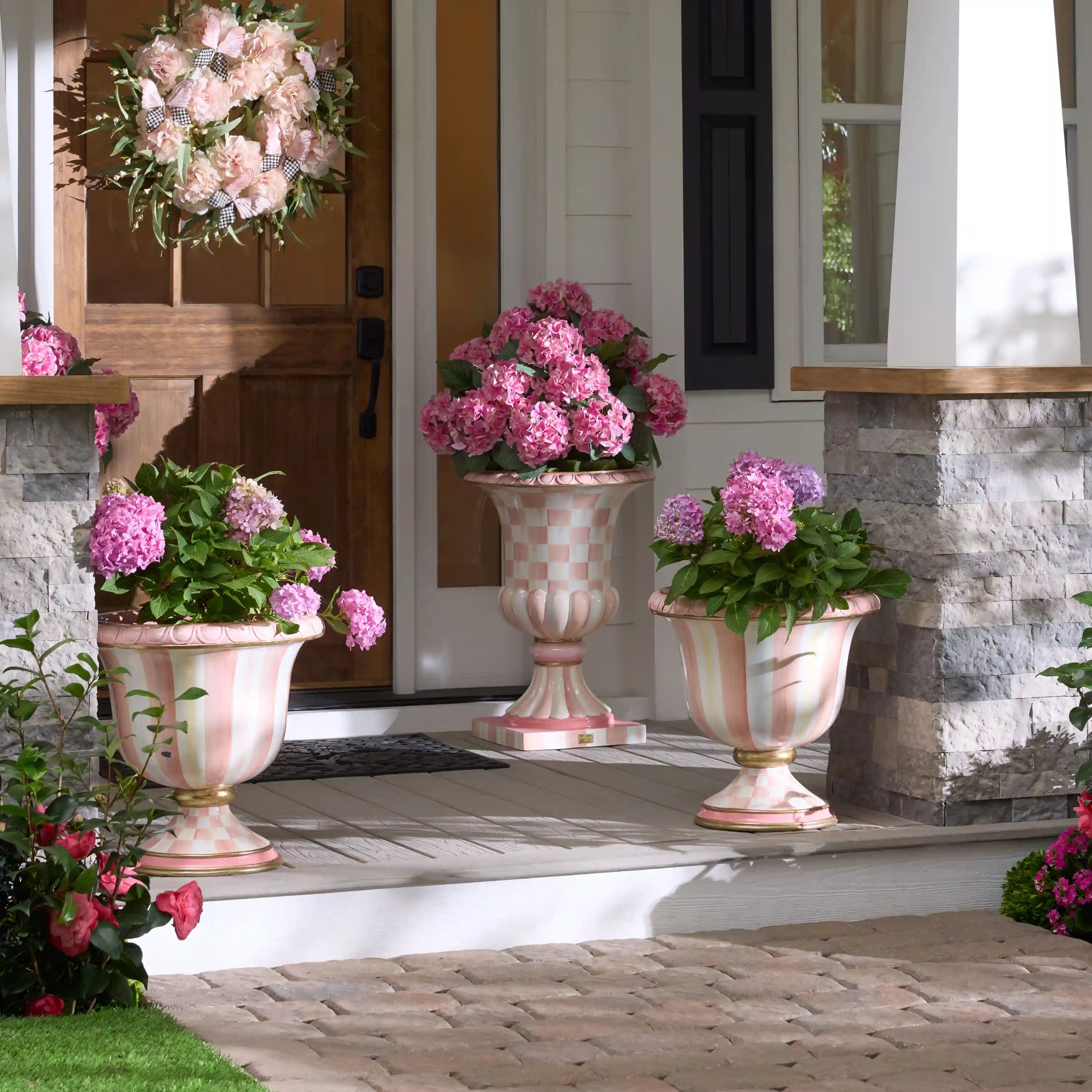 Rosy Stripe Urn