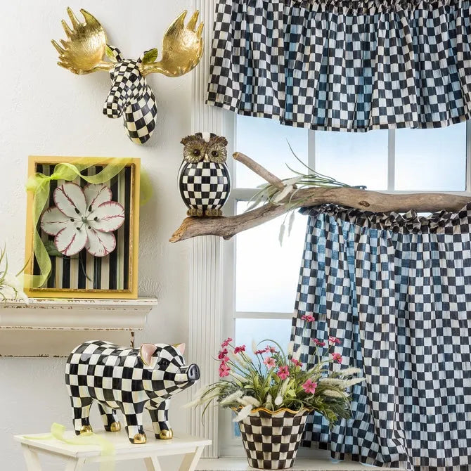 Courtly Check Cafe Curtains, Set of 2