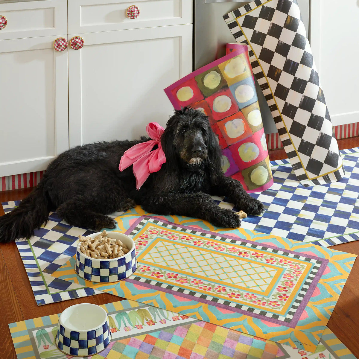 Sterling Check Small Pet Dish