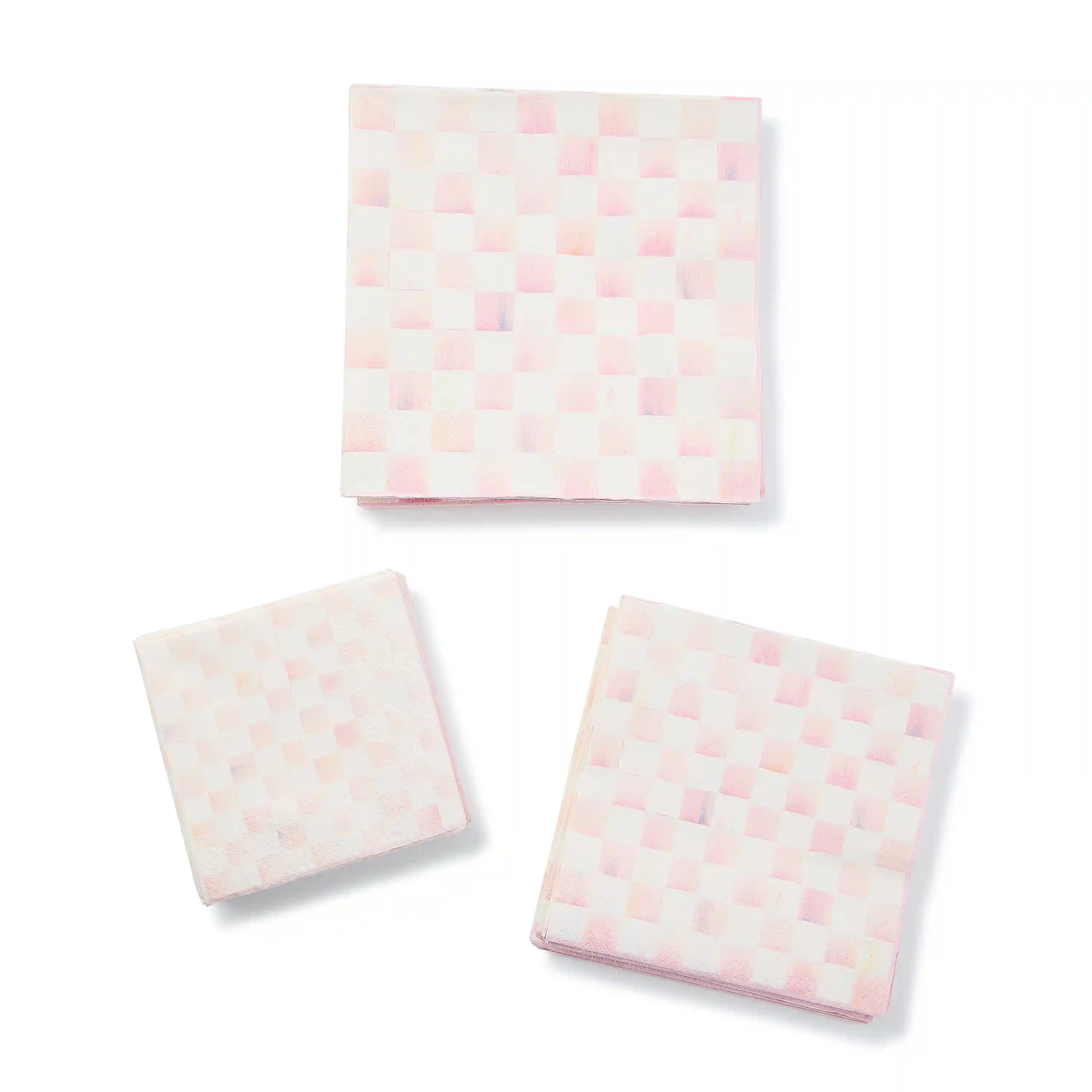 Sterling Check Cocktail Paper Napkins