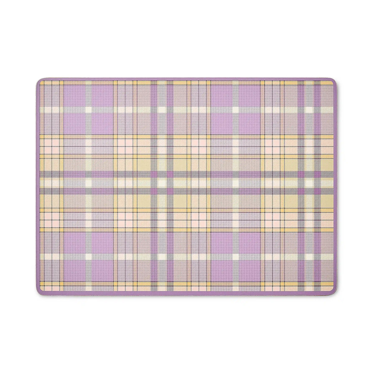 Rosy Check Cork Back Placemats, Set of 4