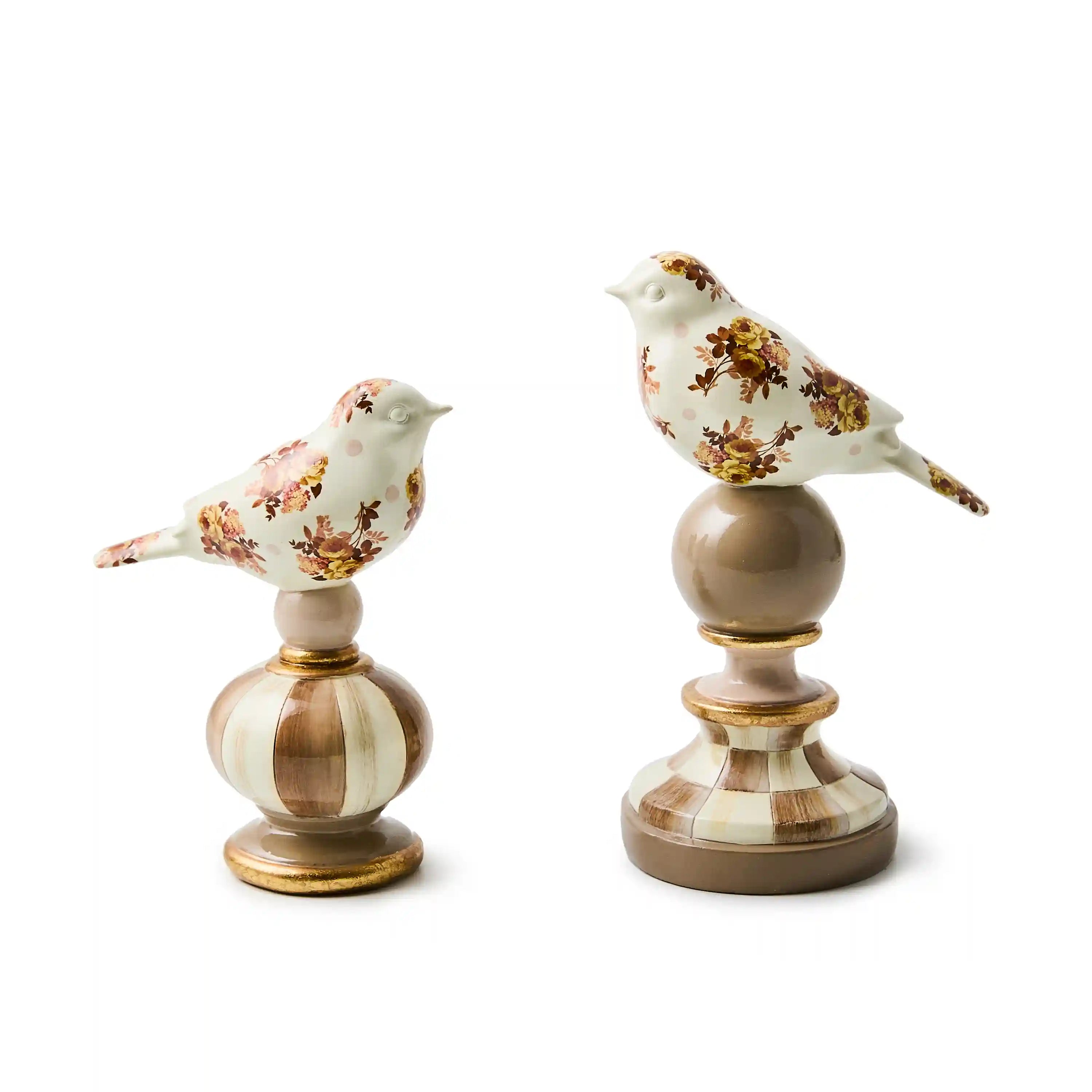 Wildflowers Bird Topiaries - Set of 2