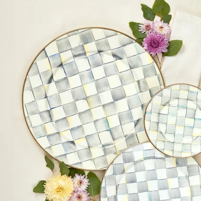 Sterling Check Charger/Plate