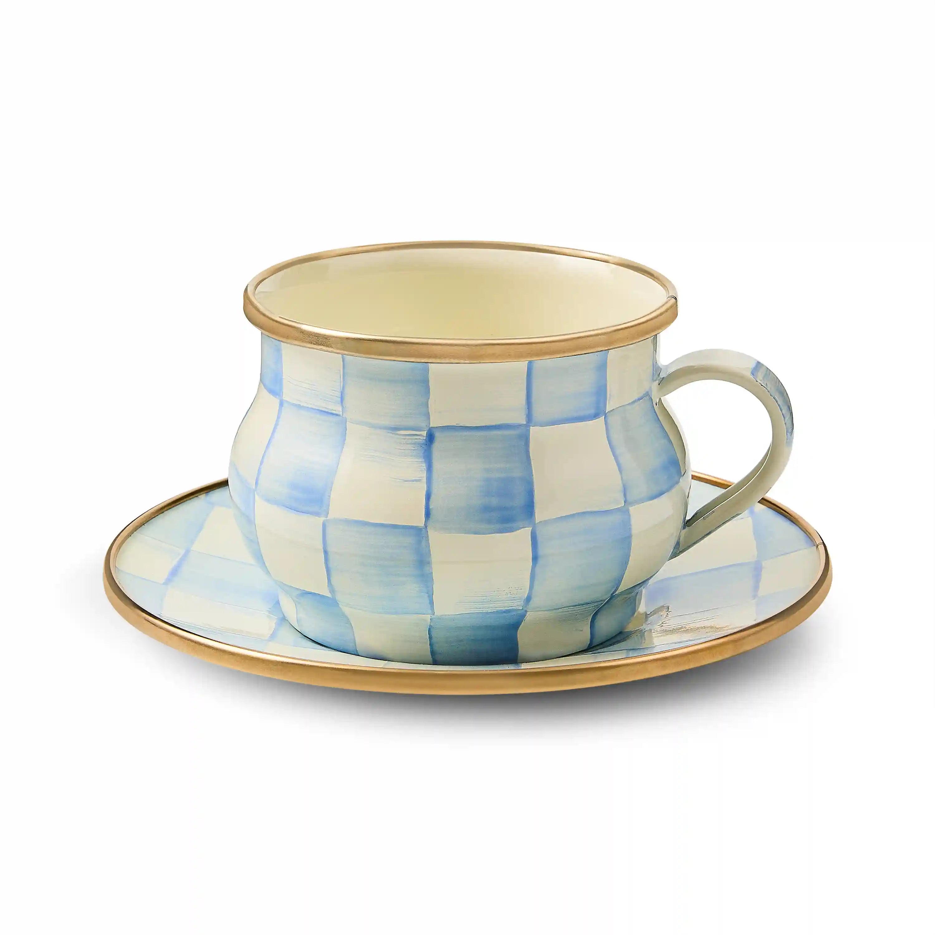 Emerald Check Teacup