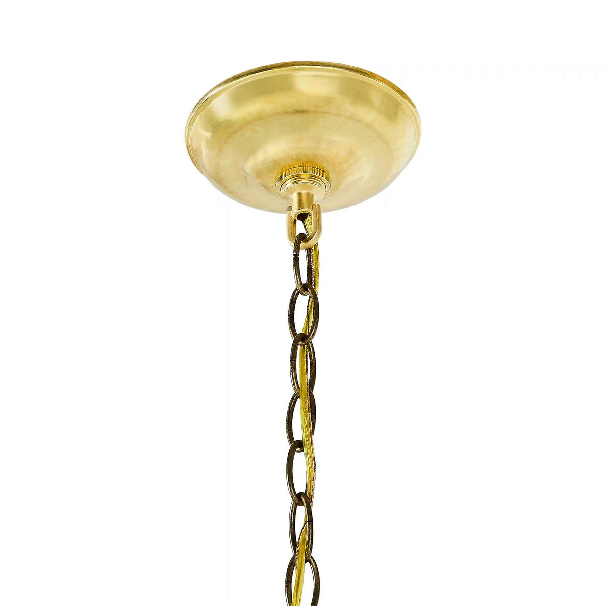 Mocha Check Ceramic Fluted Hanging Lamp